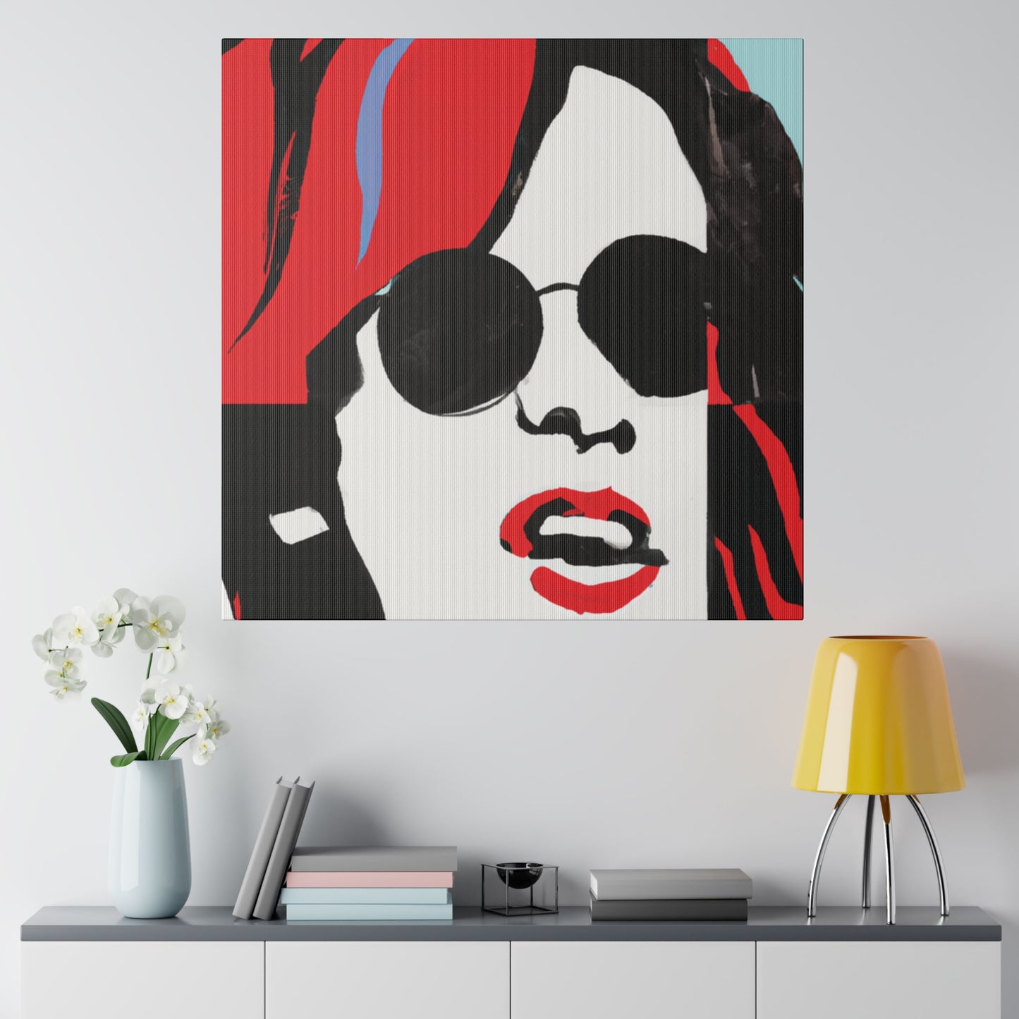 6744T - Rockstar Painting Print | Face | Abstract | Poster | Home Decor | Wall Art | Music Art | Canvas