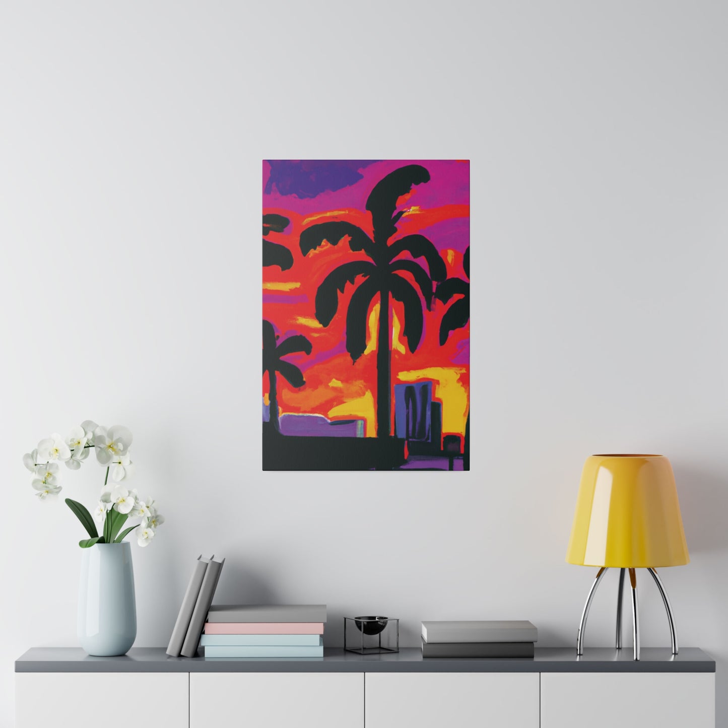 4066V - Miami Beach Sunset Painting Print | Miami | Beach | Sunset | Poster | Home Decor | Wall Art | Canvas