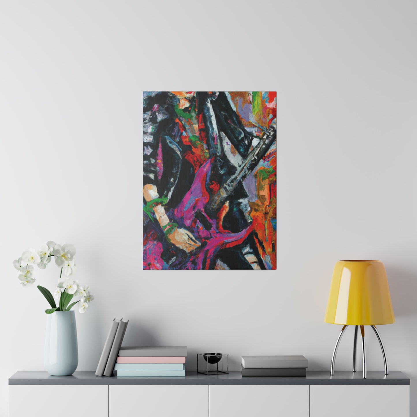 3622Z - Rockstar Oil Painting Style Print | Poster | Home Decor | Wall Art | Music Art | Canvas