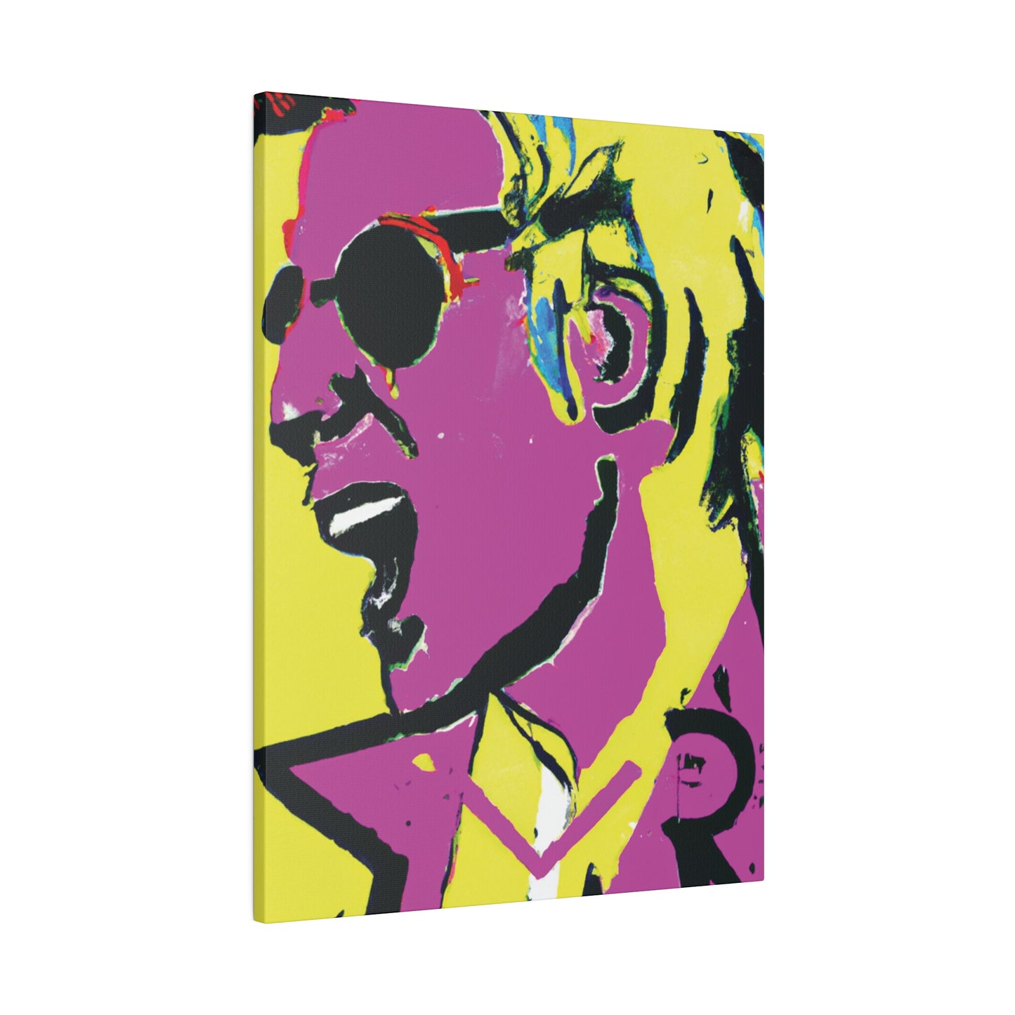 4532V - Rockstar Painting Print | Face | Abstract | Poster | Home Decor | Wall Art | Music Art | Canvas