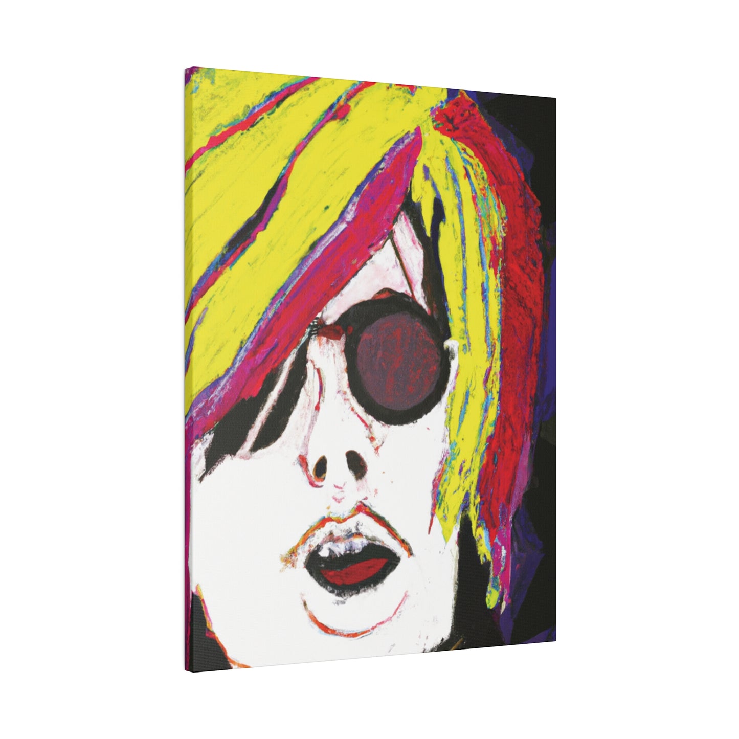 1273Y - Rockstar Painting Print | Face | Abstract | Poster | Home Decor | Wall Art | Music Art | Canvas