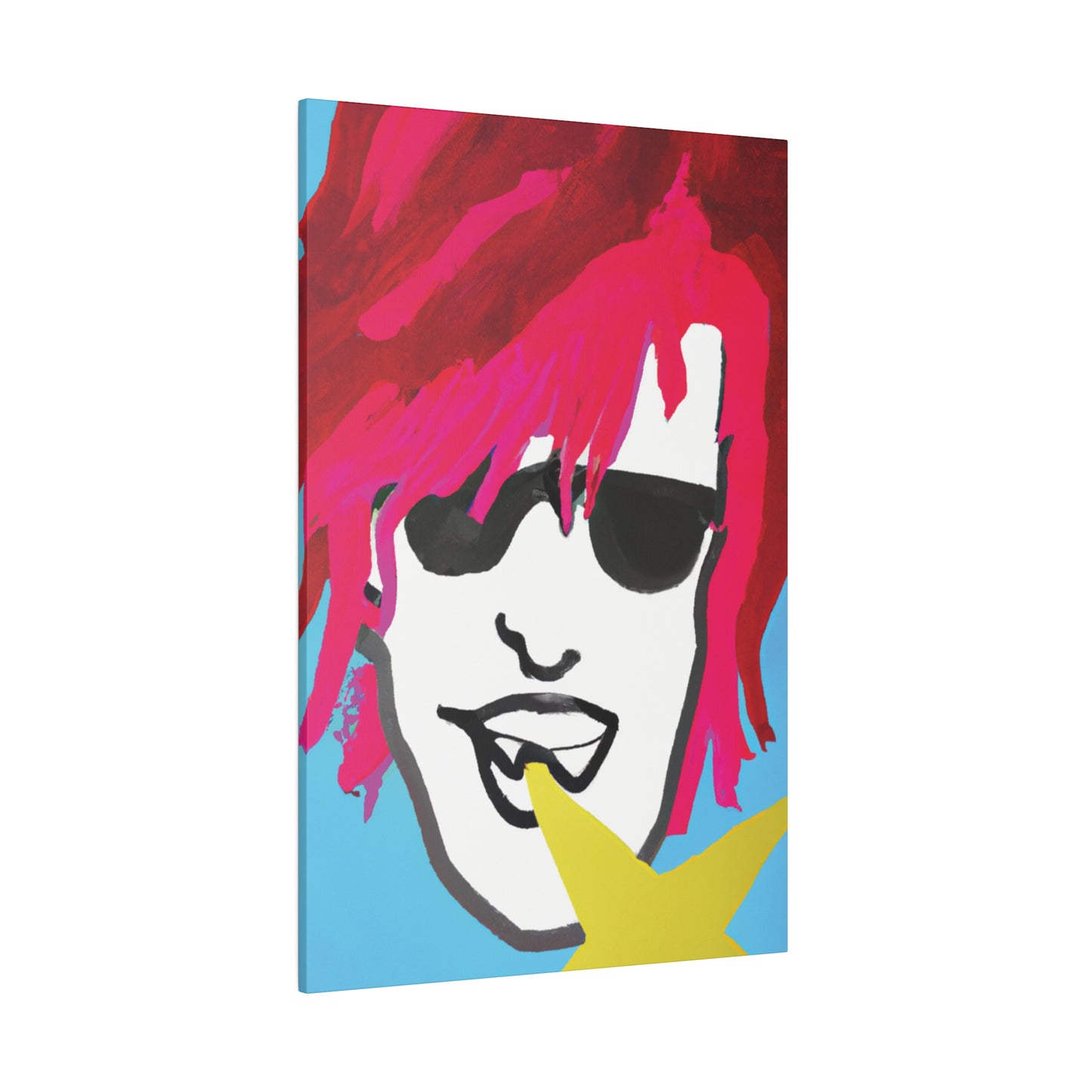 8342F - Rockstar Painting Print | Face | Abstract | Poster | Home Decor | Wall Art | Music Art | Canvas