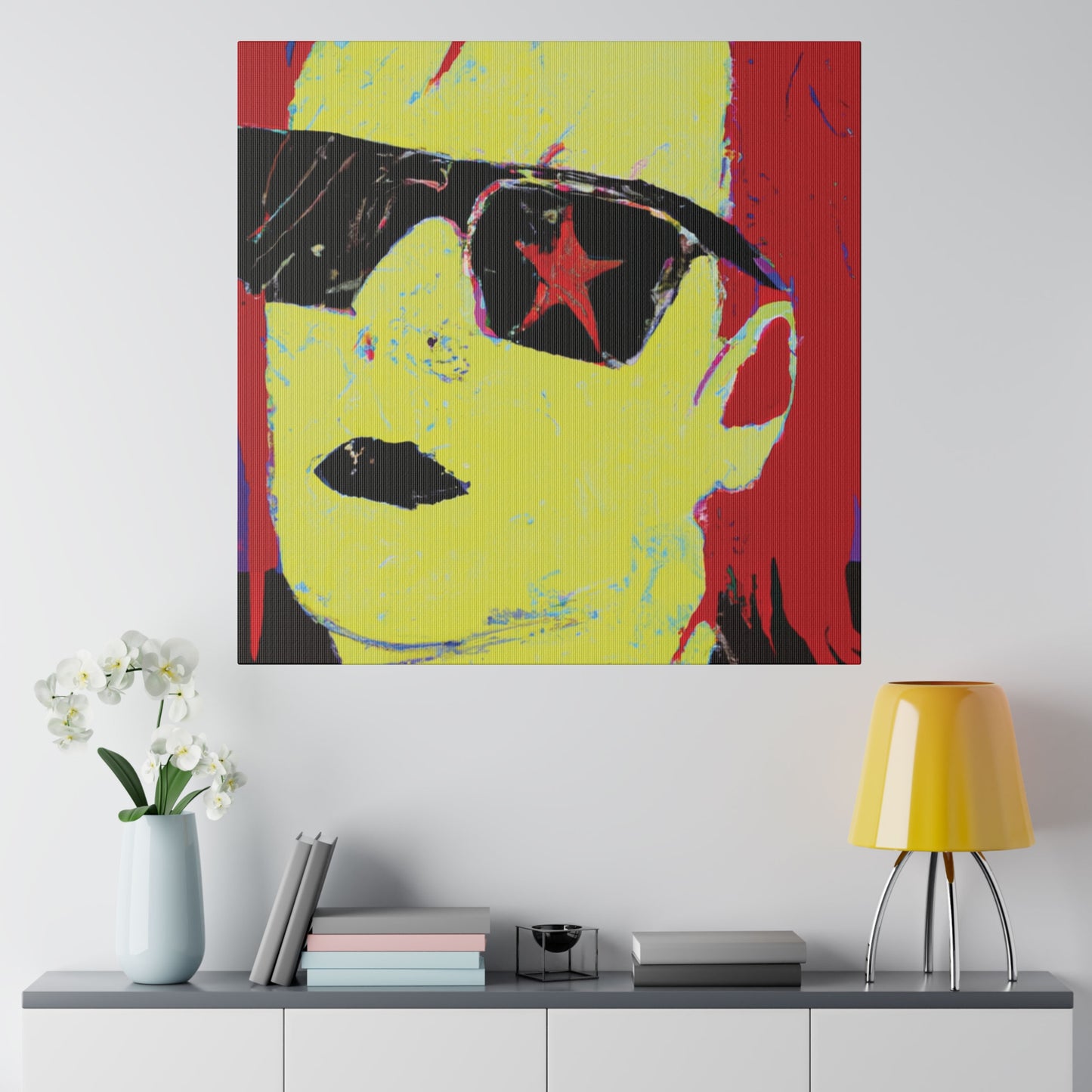 4792S - Rockstar Painting Print | Face | Abstract | Poster | Home Decor | Wall Art | Music Art | Canvas