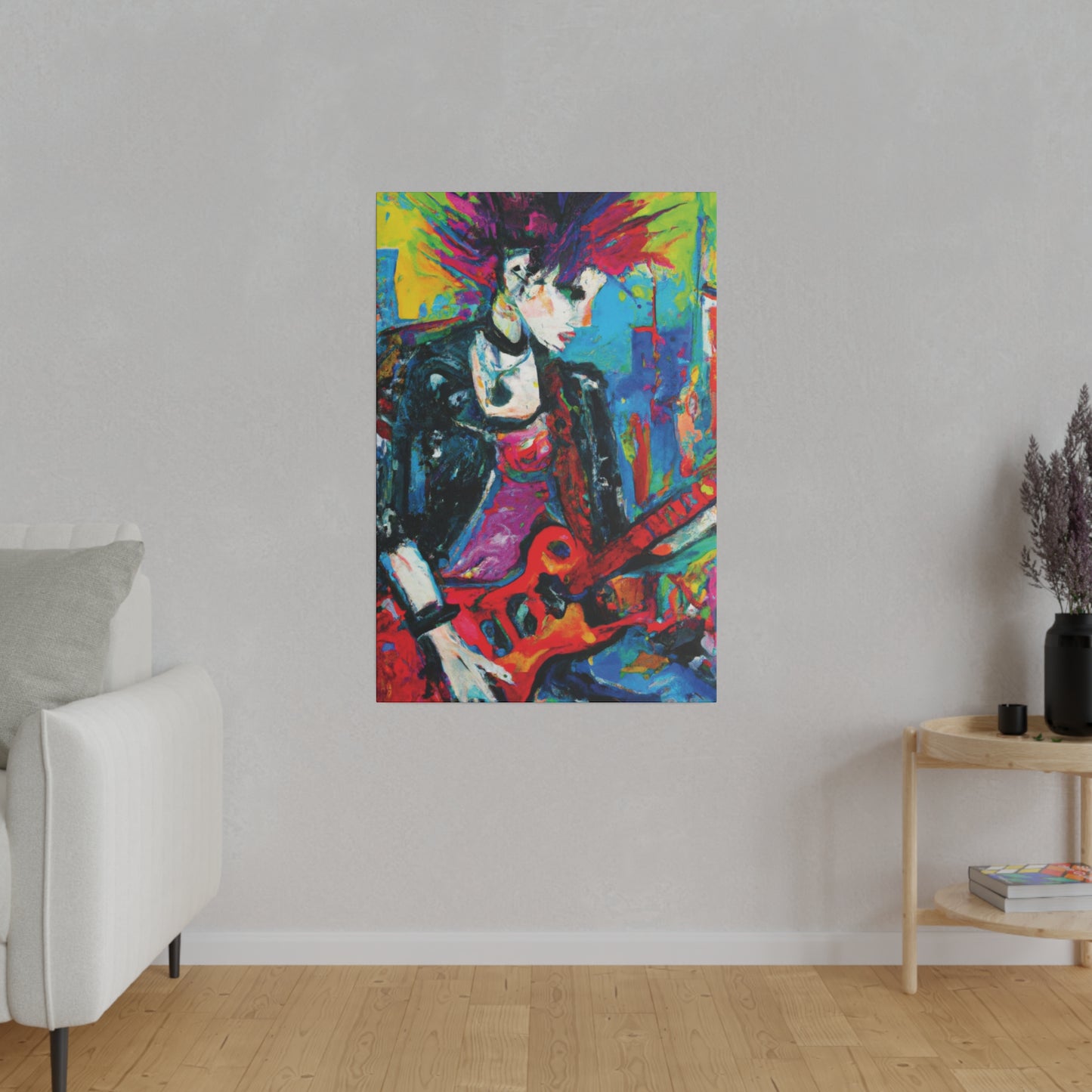 9051F - Rockstar Oil Painting Style Print | Poster | Home Decor | Wall Art | Music Art | Canvas
