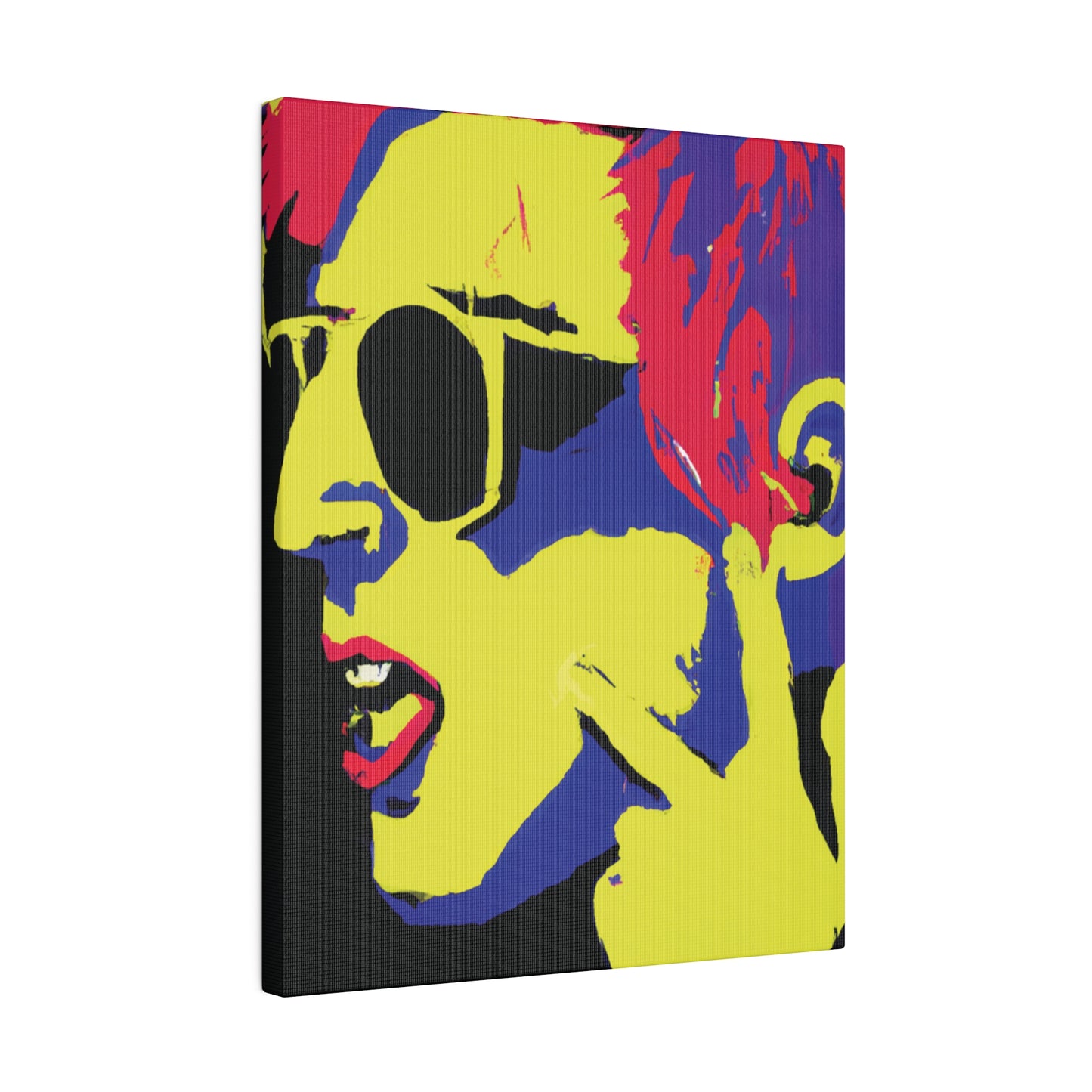 8776P - Rockstar Painting Print | Face | Abstract | Poster | Home Decor | Wall Art | Music Art | Canvas