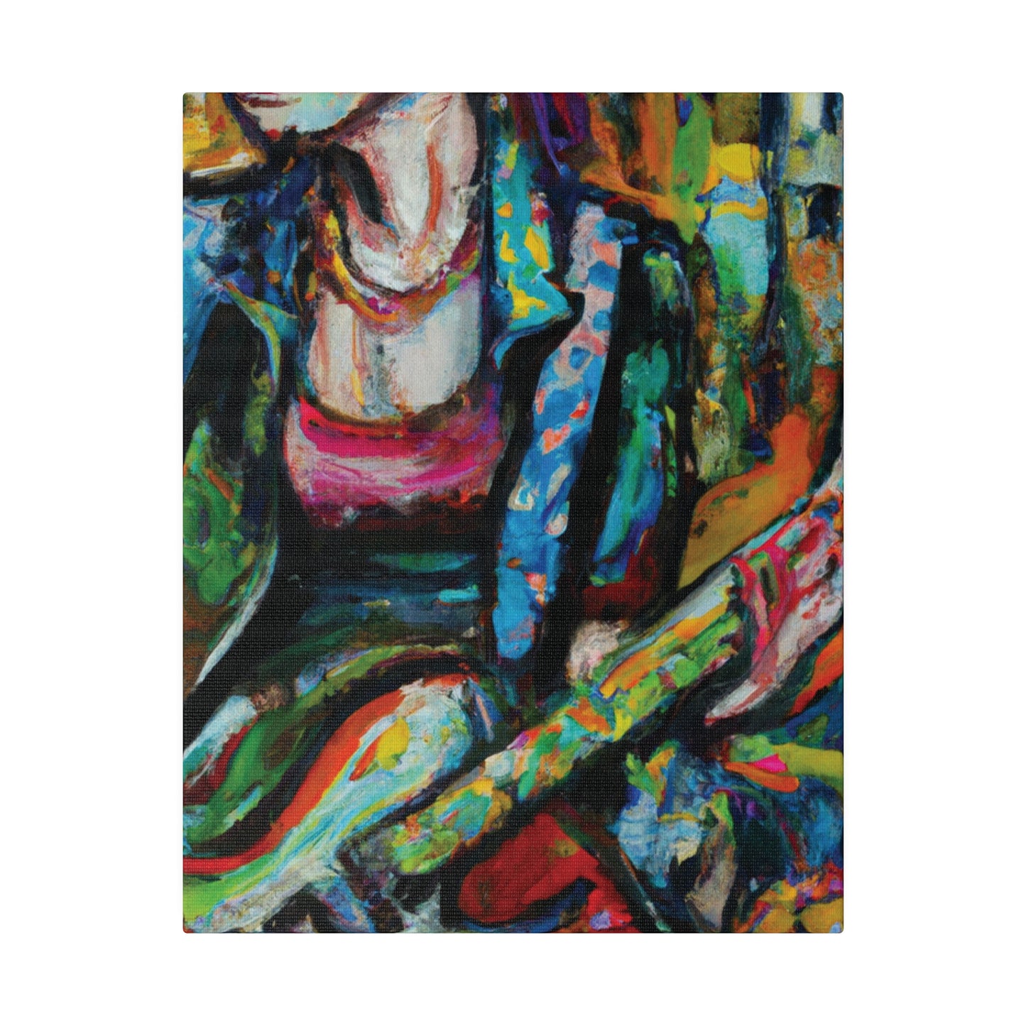 5376X - Rockstar Oil Painting Style Print | Poster | Home Decor | Wall Art | Music Art | Canvas