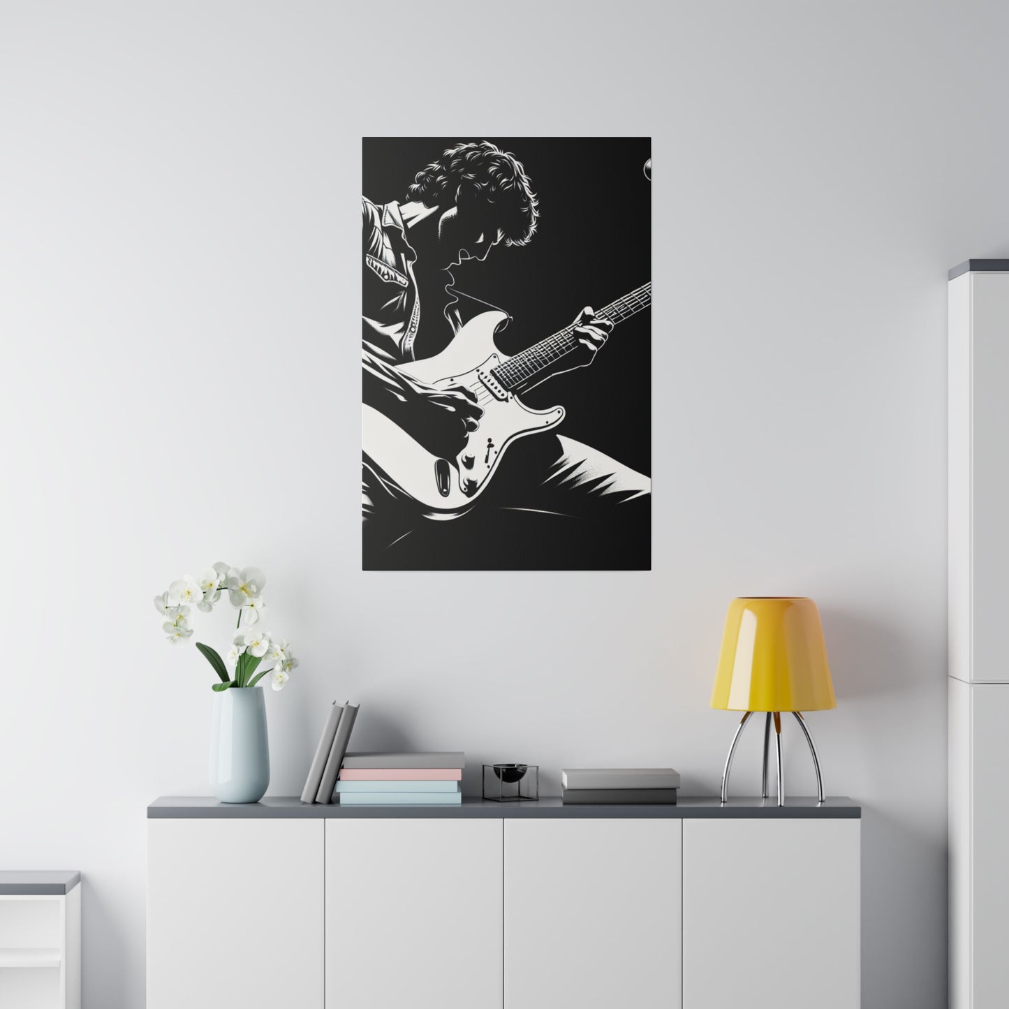 5236Z - music art work, rockstar gifts, musician gift ideas, guitar art work, guitar artwork, guitar wall art canvas, playing guitar, decor