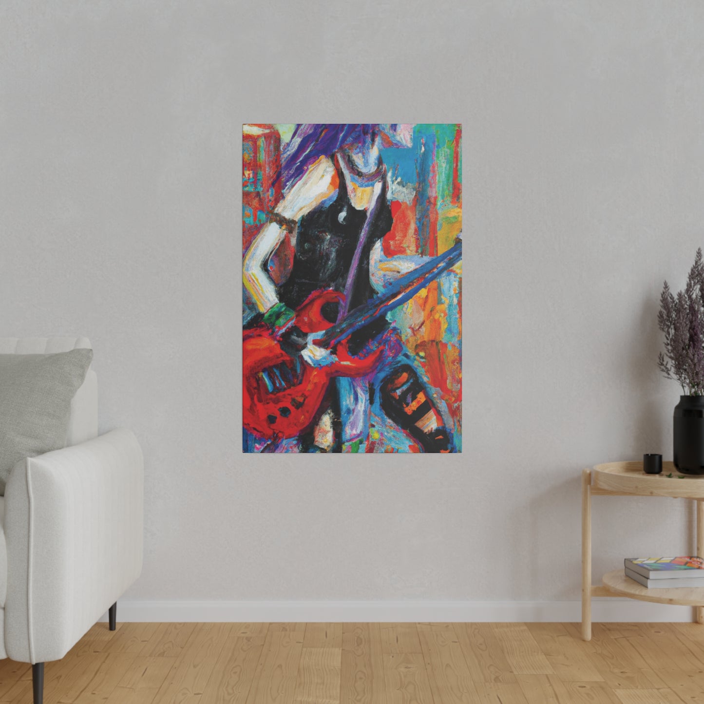 7384Q - Rockstar Oil Painting Style Print | Poster | Home Decor | Wall Art | Music Art | Canvas