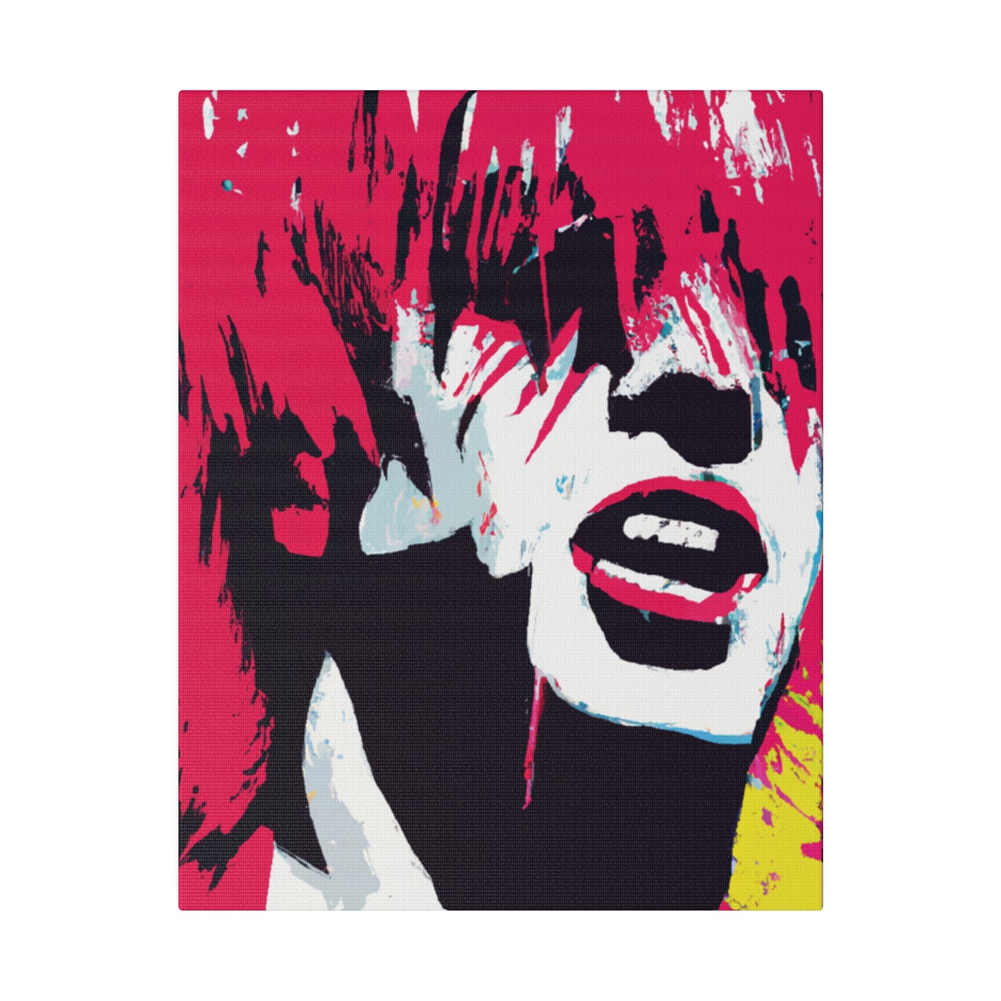 8269P - Rockstar Painting Print | Face | Abstract | Poster | Home Decor | Wall Art | Music Art | Canvas