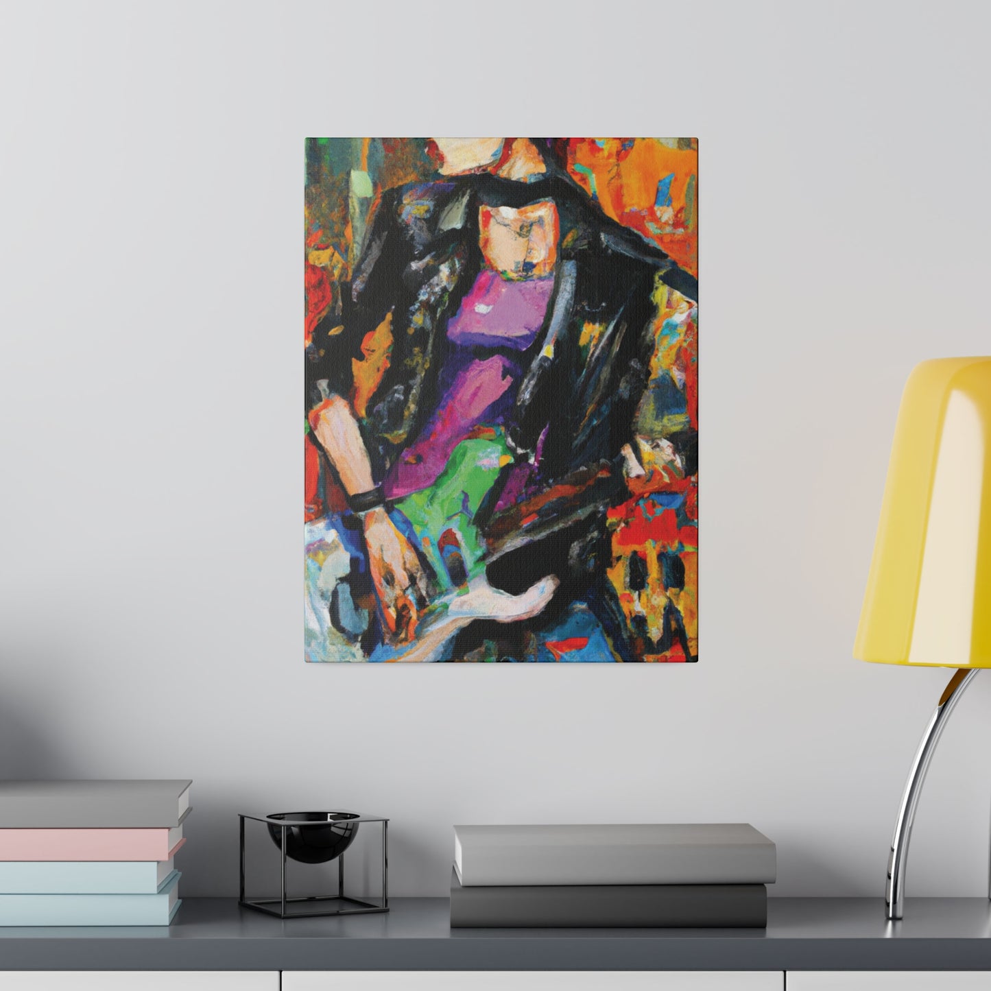 4895R - Rockstar Oil Painting Style Print | Poster | Home Decor | Wall Art | Music Art | Canvas