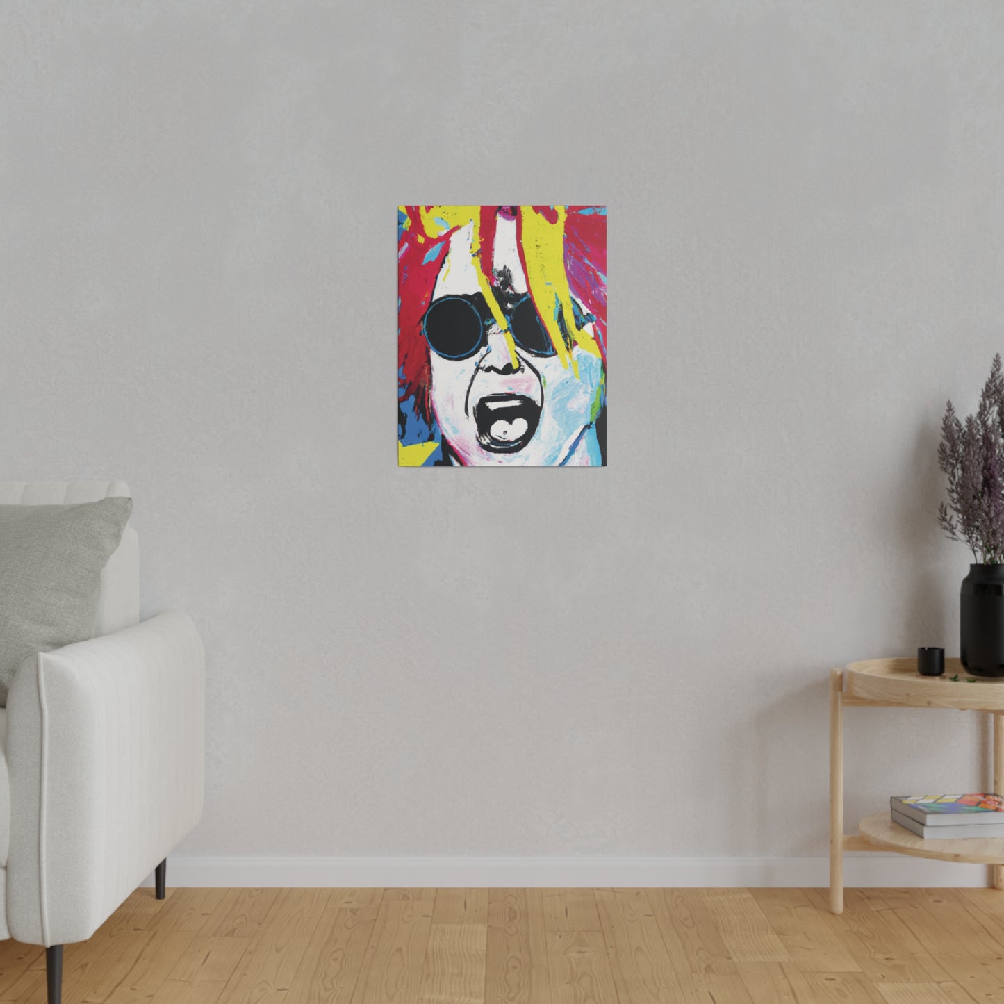 9456X - Rockstar Painting Print | Face | Abstract | Poster | Home Decor | Wall Art | Music Art | Canvas