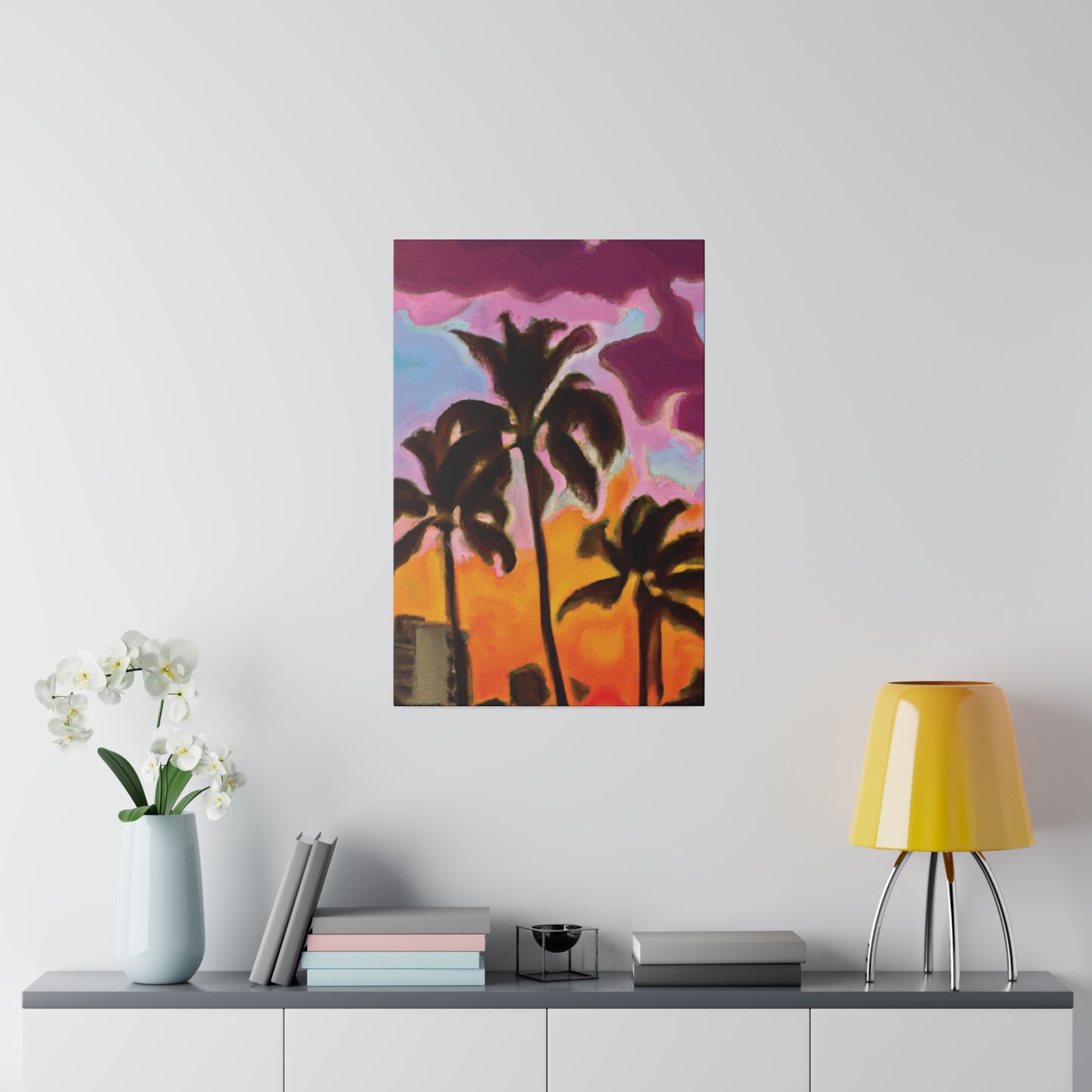 6721C - Miami Beach Sunset Painting Print | Miami | Beach | Sunset | Poster | Home Decor | Wall Art | Canvas