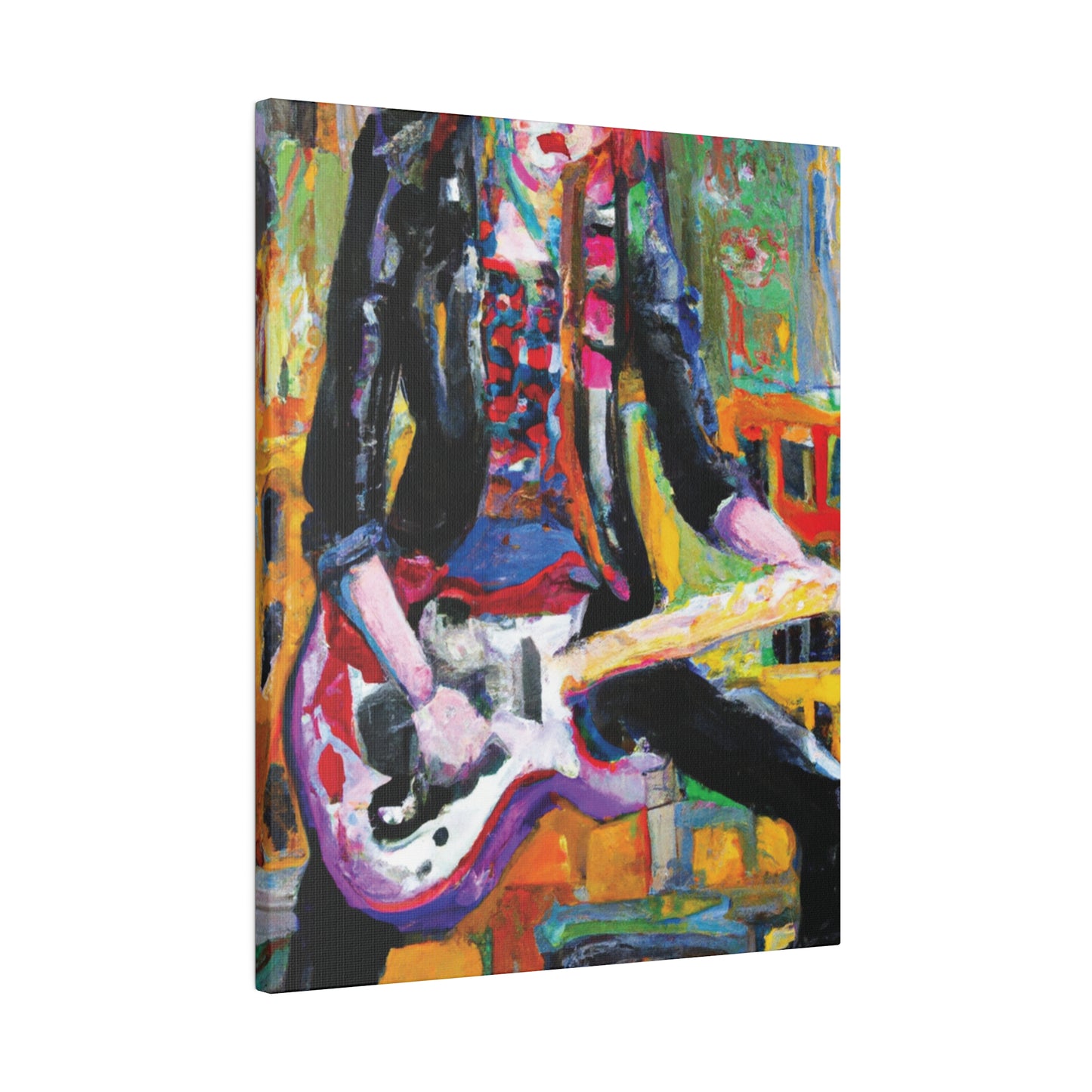 834H - Rockstar Oil Painting Style Print | Poster | Home Decor | Wall Art | Music Art | Canvas