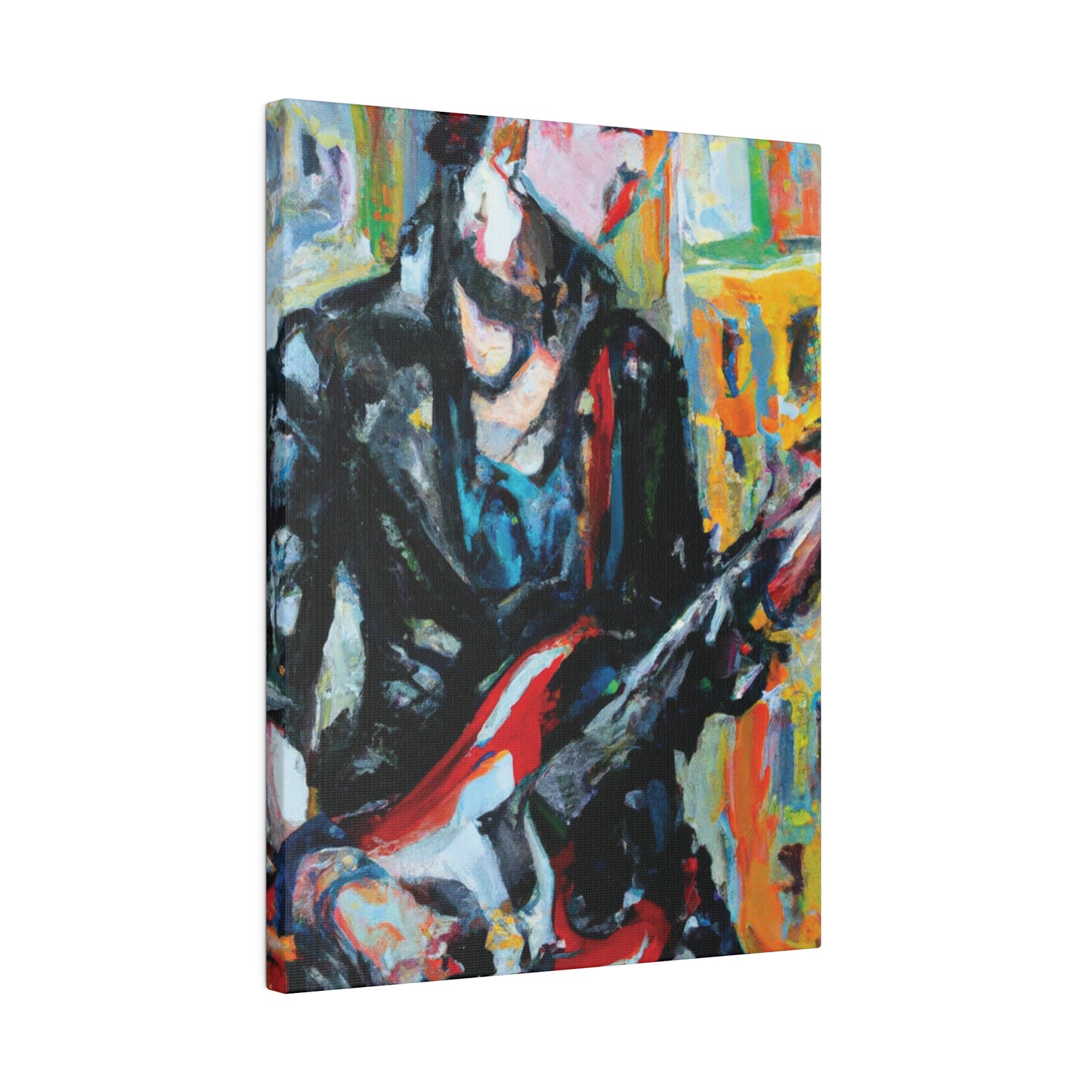 9646Q - Rockstar Oil Painting Style Print | Poster | Home Decor | Wall Art | Music Art | Canvas