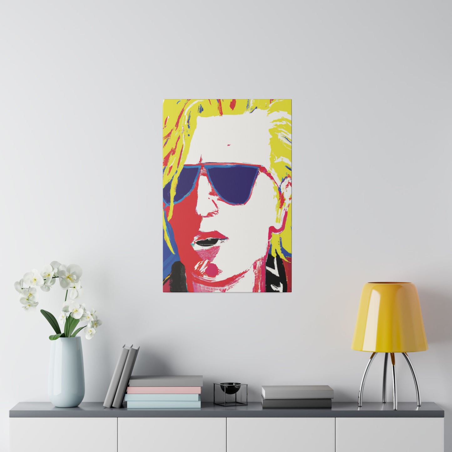 7405Y - Rockstar Painting Print | Face | Abstract | Poster | Home Decor | Wall Art | Music Art | Canvas