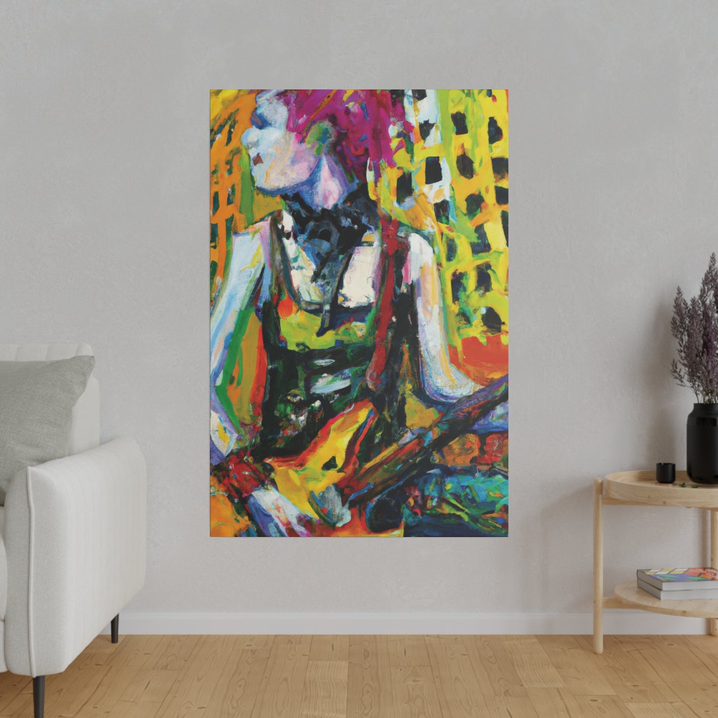 4793Z - Rockstar Oil Painting Style Print | Poster | Home Decor | Wall Art | Music Art | Canvas