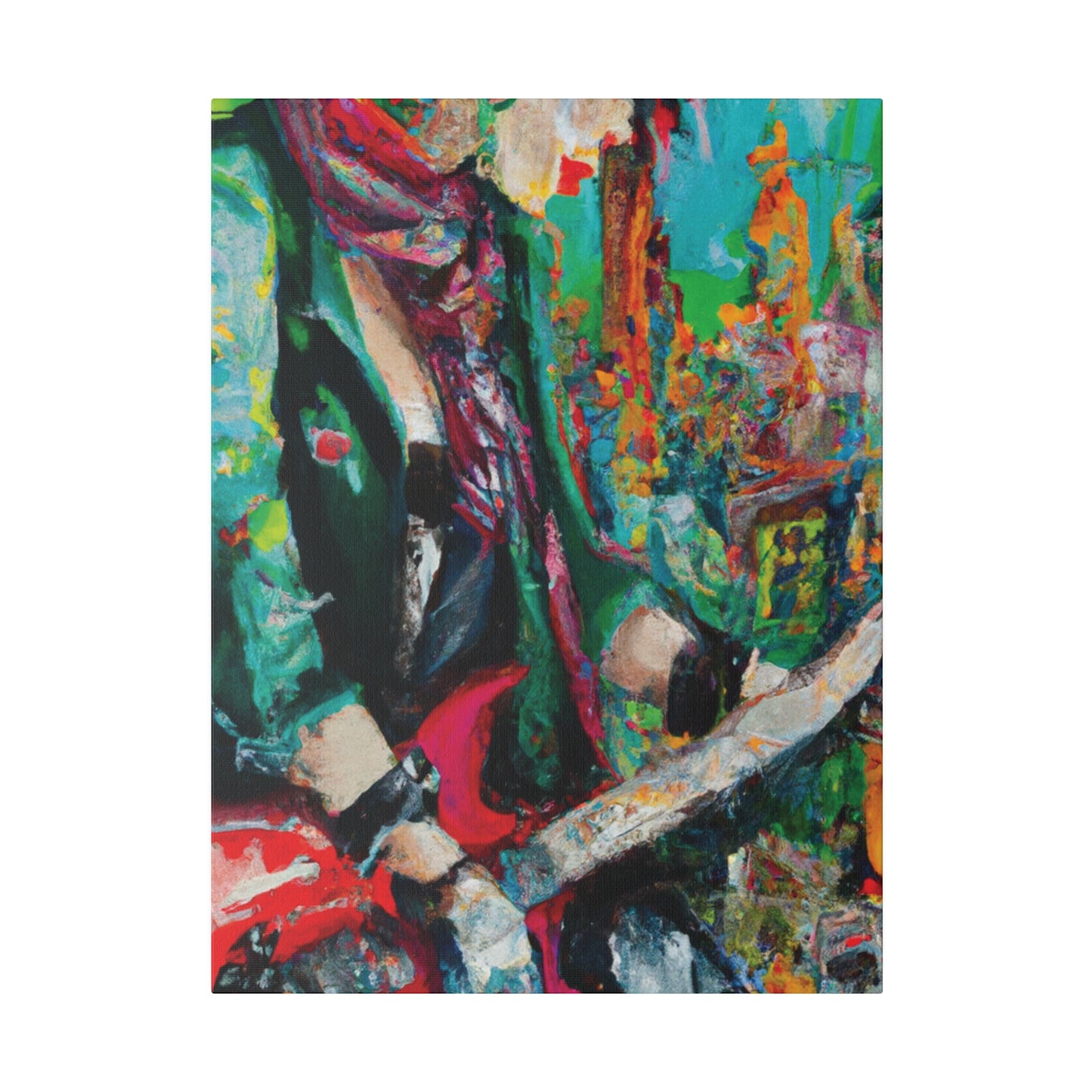 8679Y - Rockstar Oil Painting Style Print | Poster | Home Decor | Wall Art | Music Art | Canvas