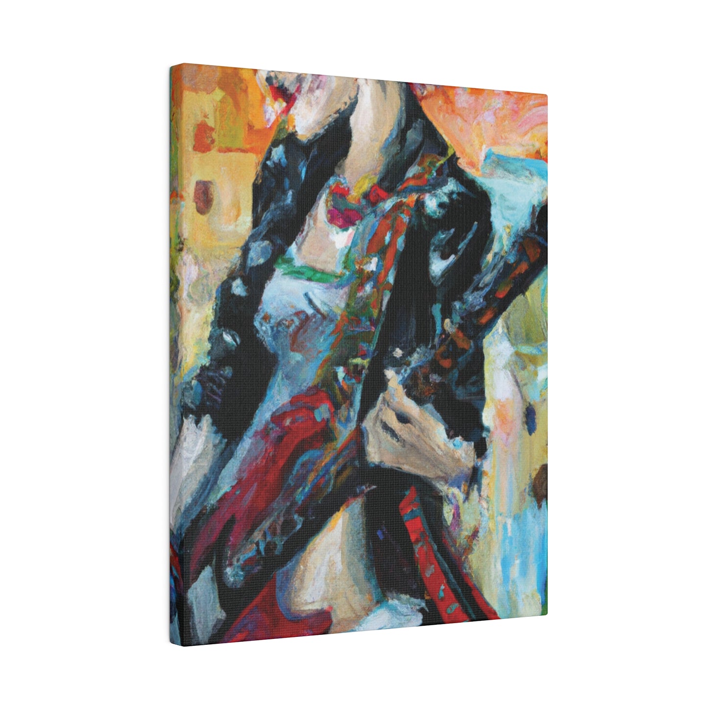 732X - Rockstar Oil Painting Style Print | Poster | Home Decor | Wall Art | Music Art | Canvas