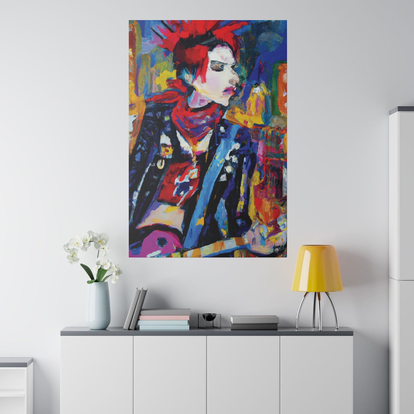 8996X - Rockstar Oil Painting Style Print | Poster | Home Decor | Wall Art | Music Art | Canvas