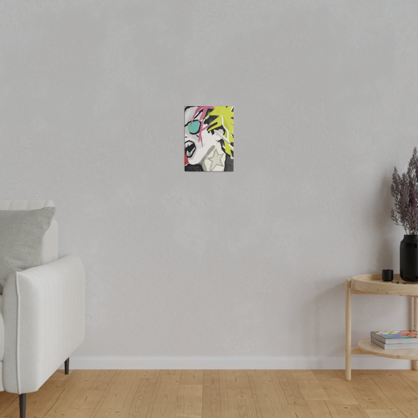 9589K - Rockstar Painting Print | Face | Abstract | Poster | Home Decor | Wall Art | Music Art | Canvas