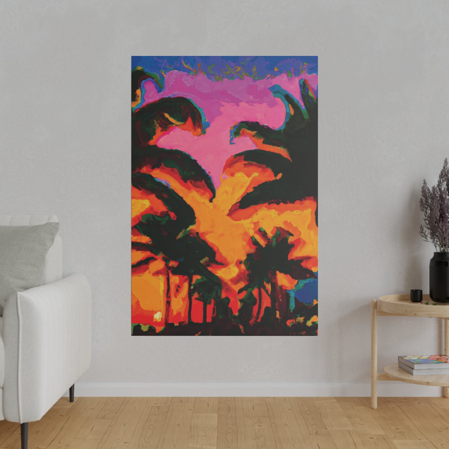 223L - Miami Beach Sunset Painting Print | Miami | Beach | Sunset | Poster | Home Decor | Wall Art | Canvas