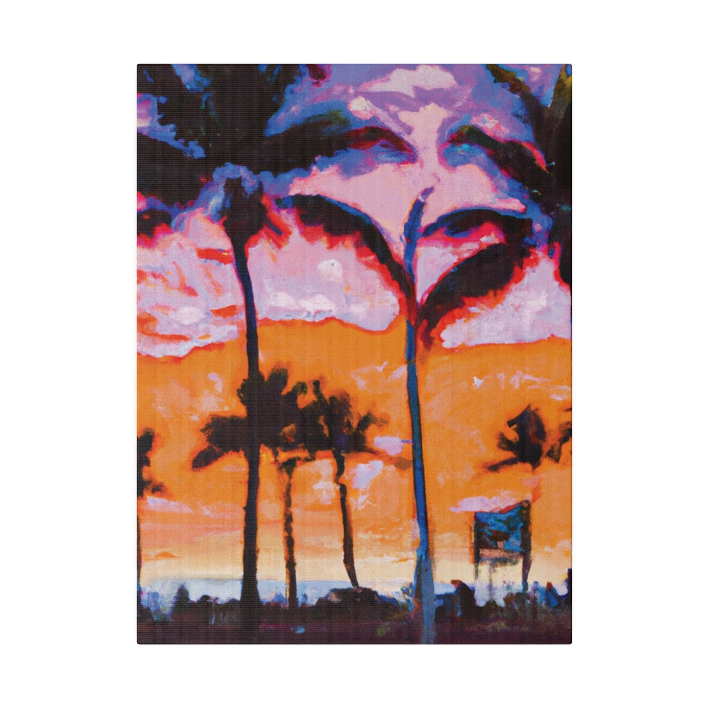 8373X - Miami Beach Sunset Painting Print | Miami | Beach | Sunset | Poster | Home Decor | Wall Art | Canvas