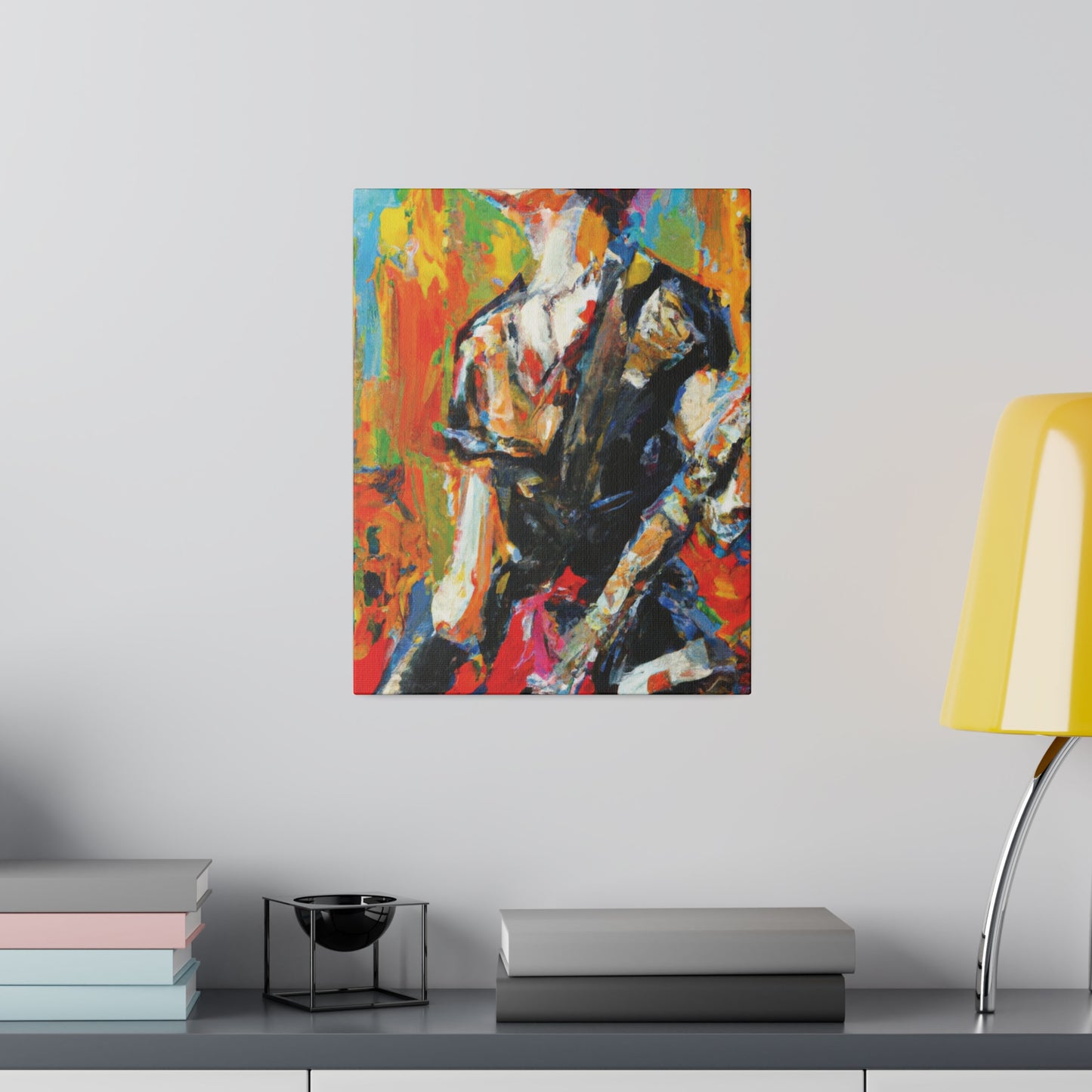 5867V - Rockstar Oil Painting Style Print | Poster | Home Decor | Wall Art | Music Art | Canvas
