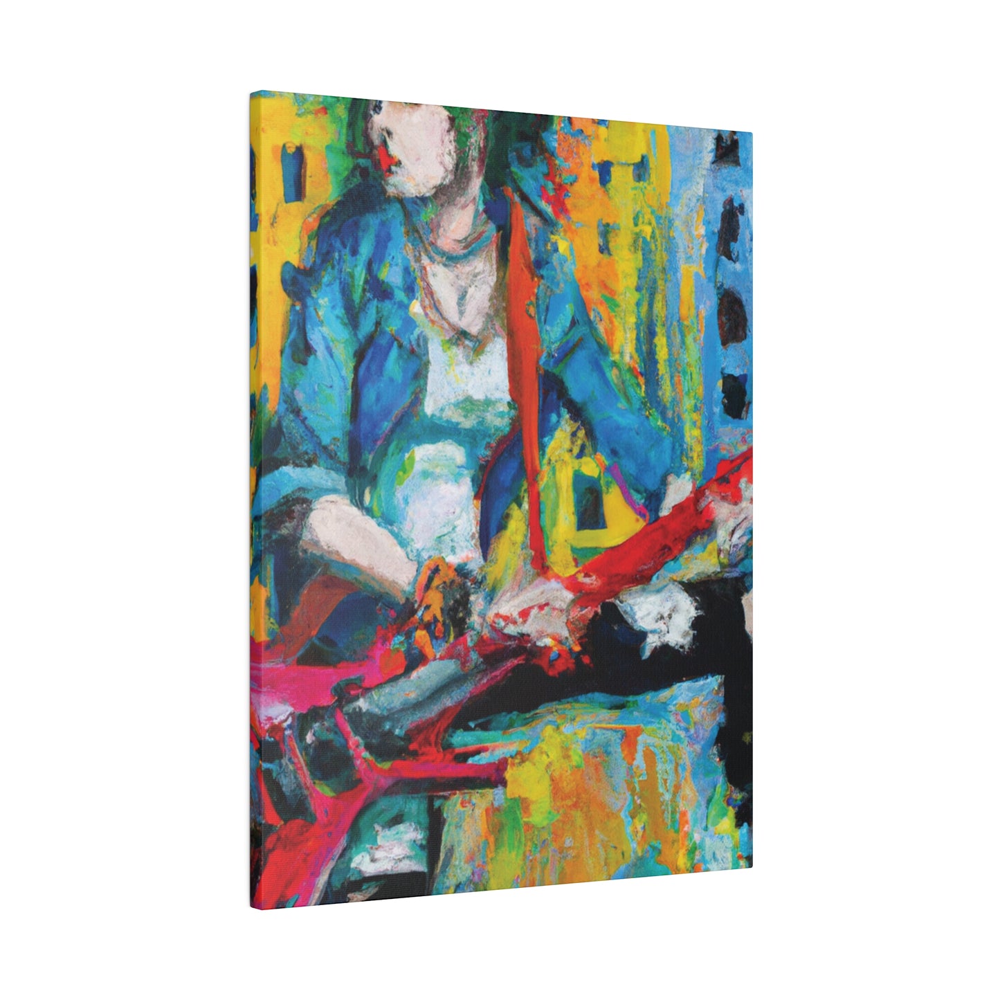 845K - Rockstar Oil Painting Style Print | Poster | Home Decor | Wall Art | Music Art | Canvas