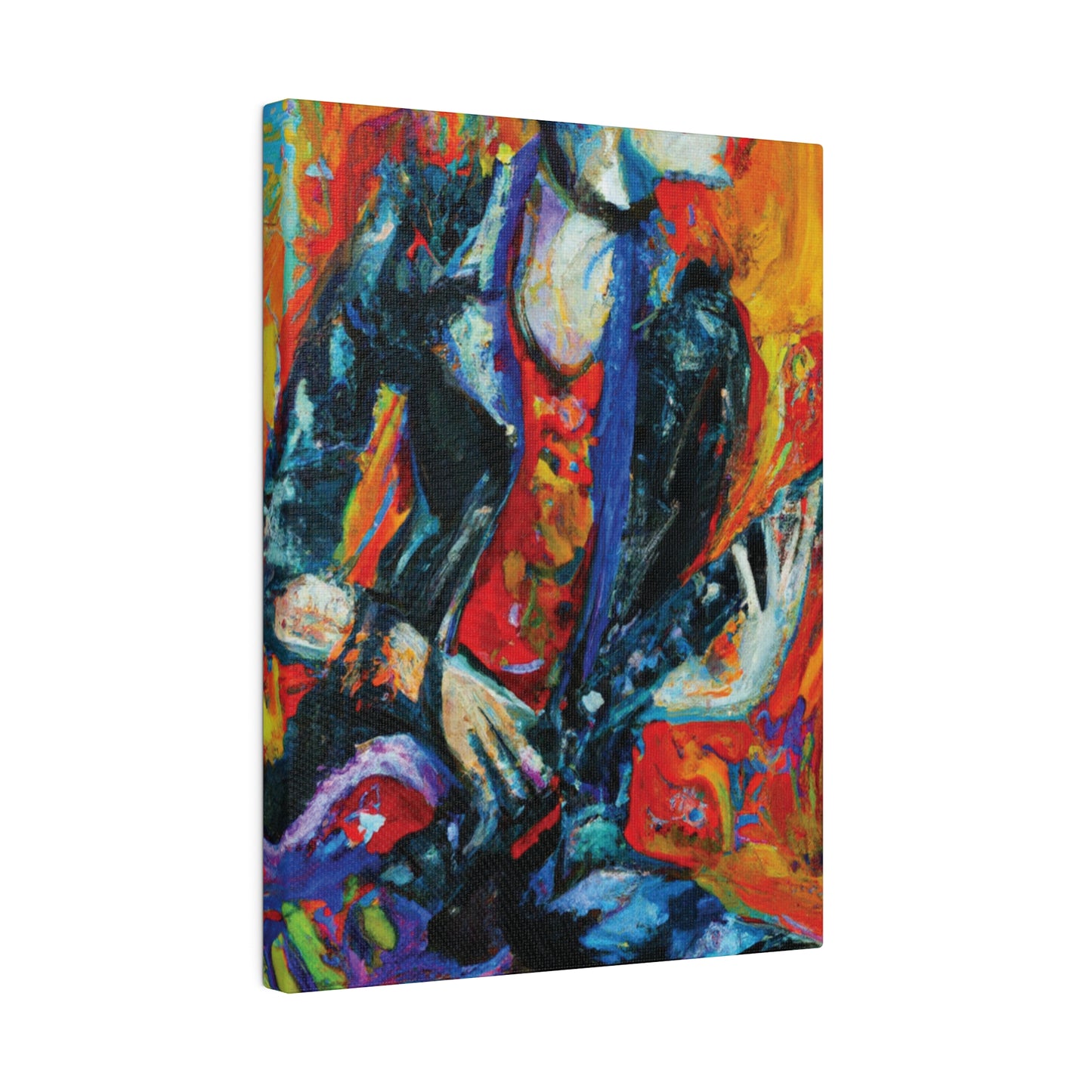 7348F - Rockstar Oil Painting Style Print | Poster | Home Decor | Wall Art | Music Art | Canvas