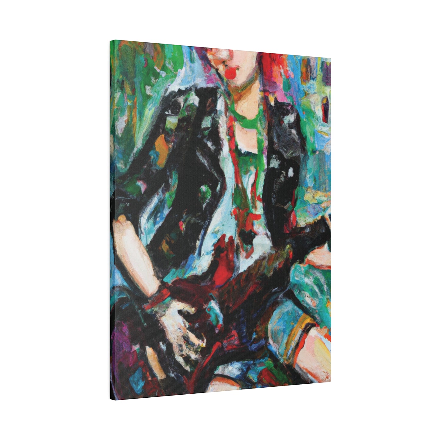 6789Z - Rockstar Oil Painting Style Print | Poster | Home Decor | Wall Art | Music Art | Canvas