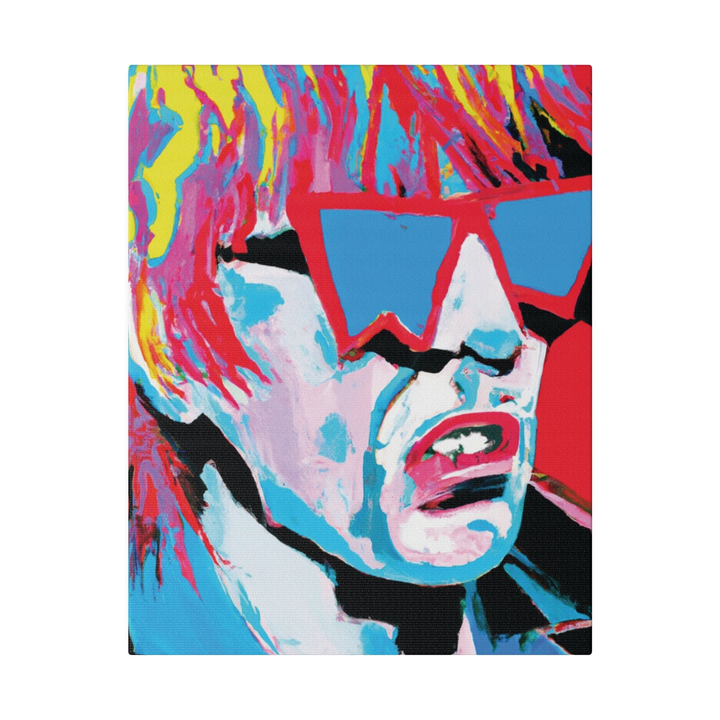 8517X - Rockstar Painting Print | Face | Abstract | Poster | Home Decor | Wall Art | Music Art | Canvas