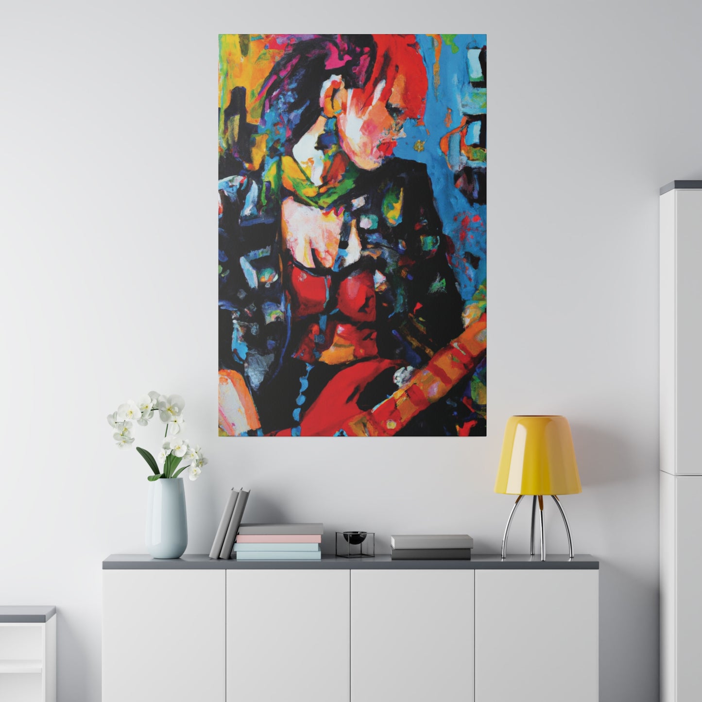9602B - Rockstar Oil Painting Style Print | Poster | Home Decor | Wall Art | Music Art | Canvas