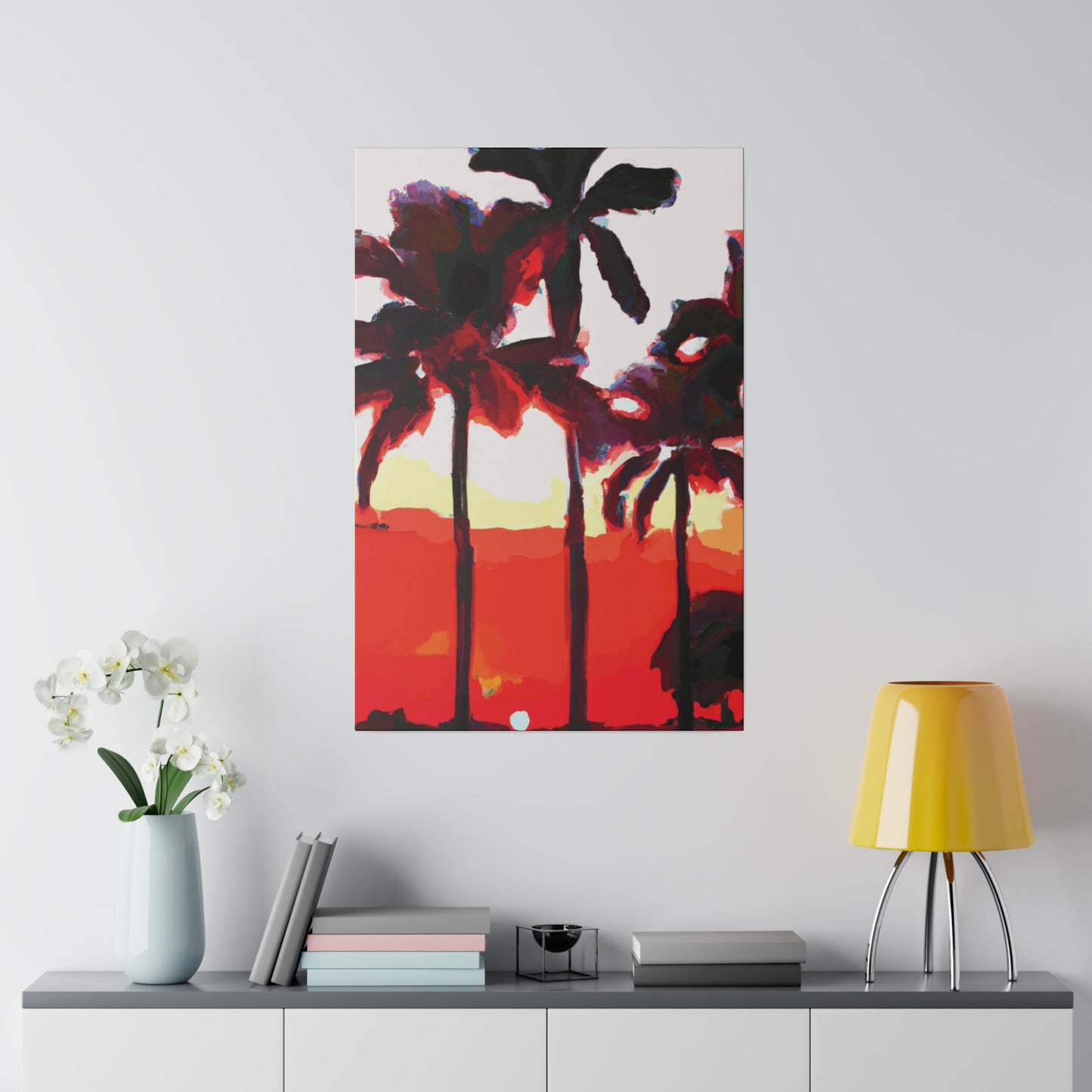 6831K - Miami Beach Sunset Painting Print | Miami | Beach | Sunset | Poster | Home Decor | Wall Art | Canvas