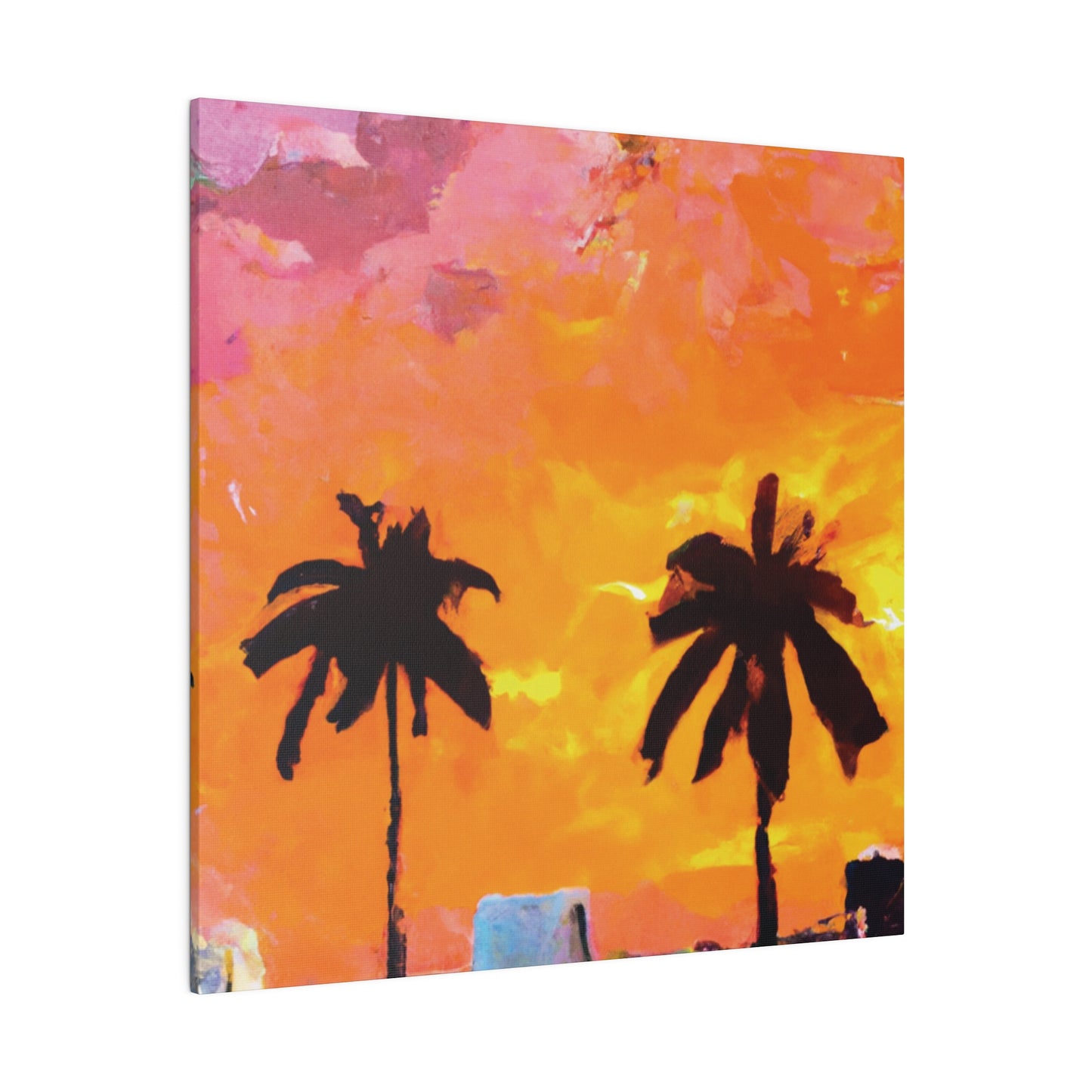 2759A - Miami Beach Sunset Painting Print | Miami | Beach | Sunset | Poster | Home Decor | Wall Art | Canvas