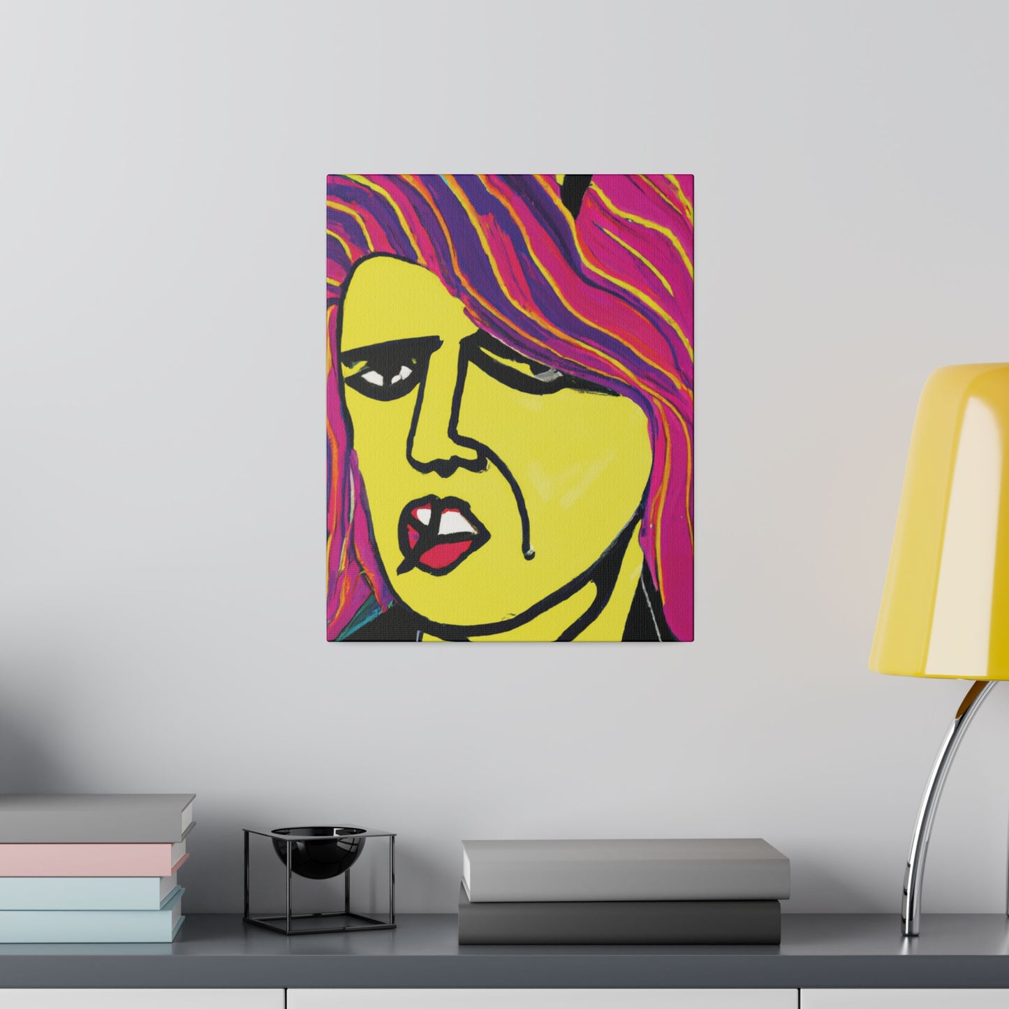 6639Q - Rockstar Painting Print | Face | Abstract | Poster | Home Decor | Wall Art | Music Art | Canvas