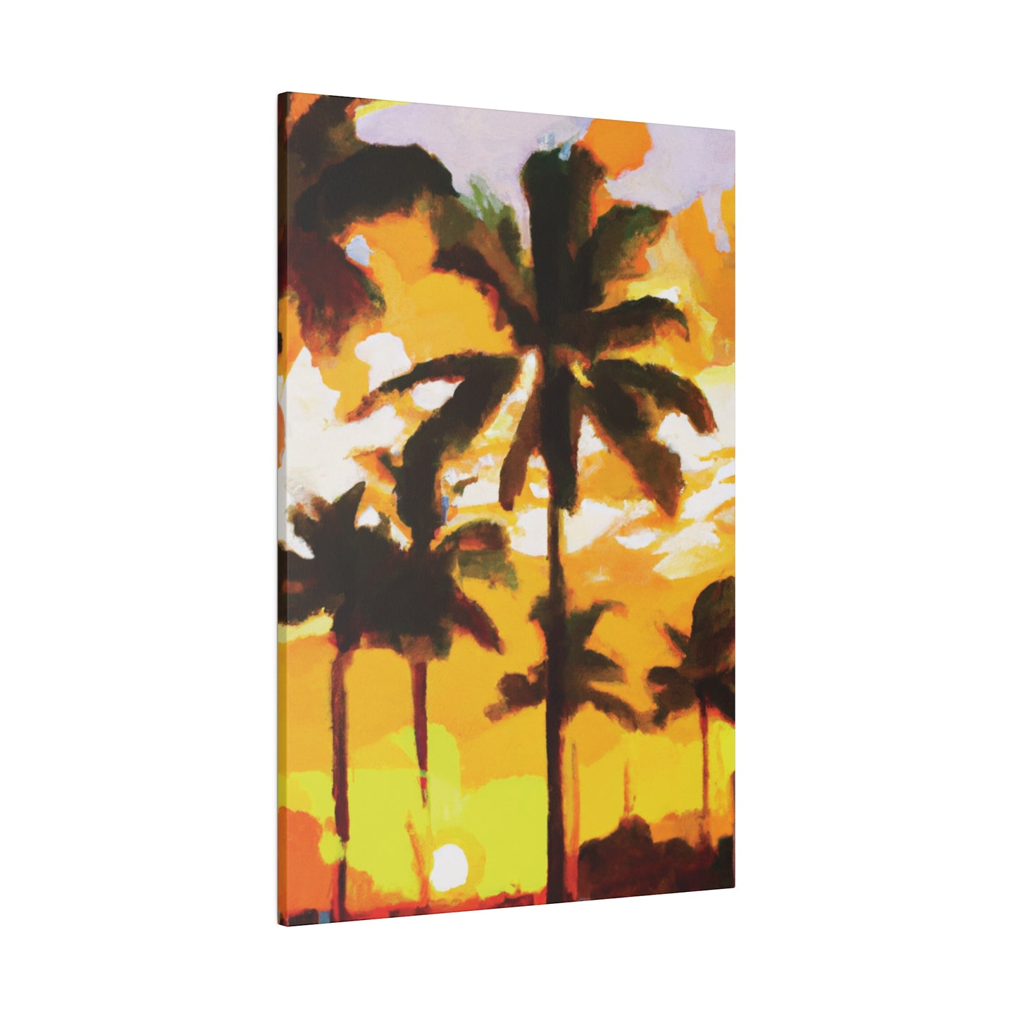 3197H - Miami Beach Sunset Painting Print | Miami | Beach | Sunset | Poster | Home Decor | Wall Art | Canvas