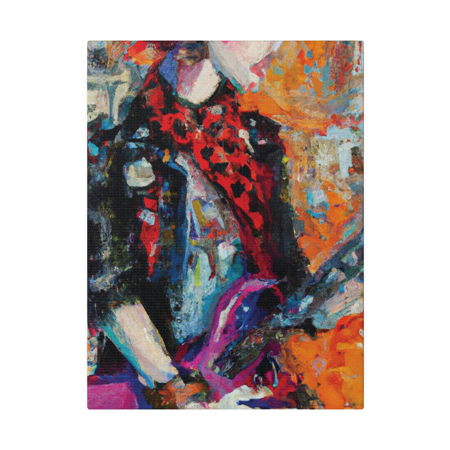 9348Q - Rockstar Oil Painting Style Print | Poster | Home Decor | Wall Art | Music Art | Canvas