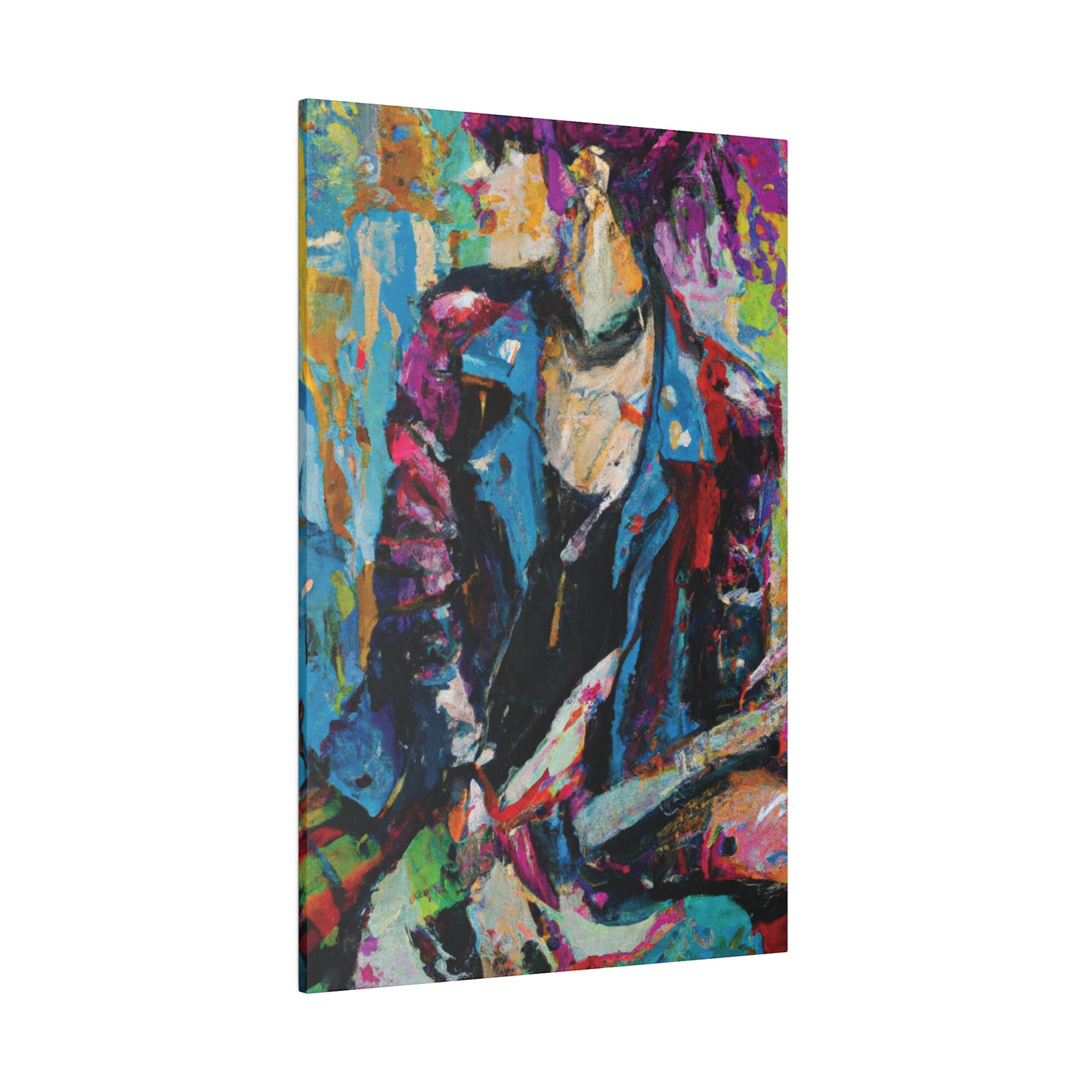 9653F - Rockstar Oil Painting Style Print | Poster | Home Decor | Wall Art | Music Art | Canvas
