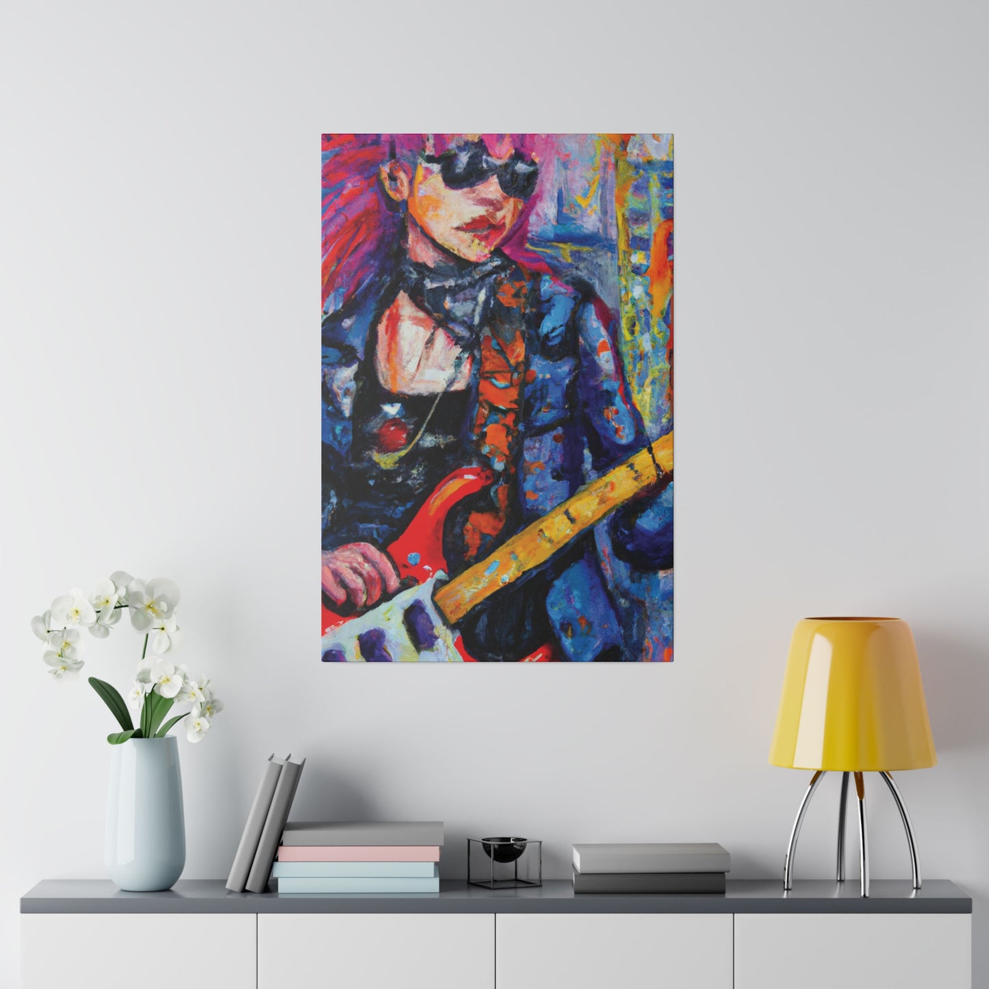 9231K - Rockstar Oil Painting Style Print | Poster | Home Decor | Wall Art | Music Art | Canvas
