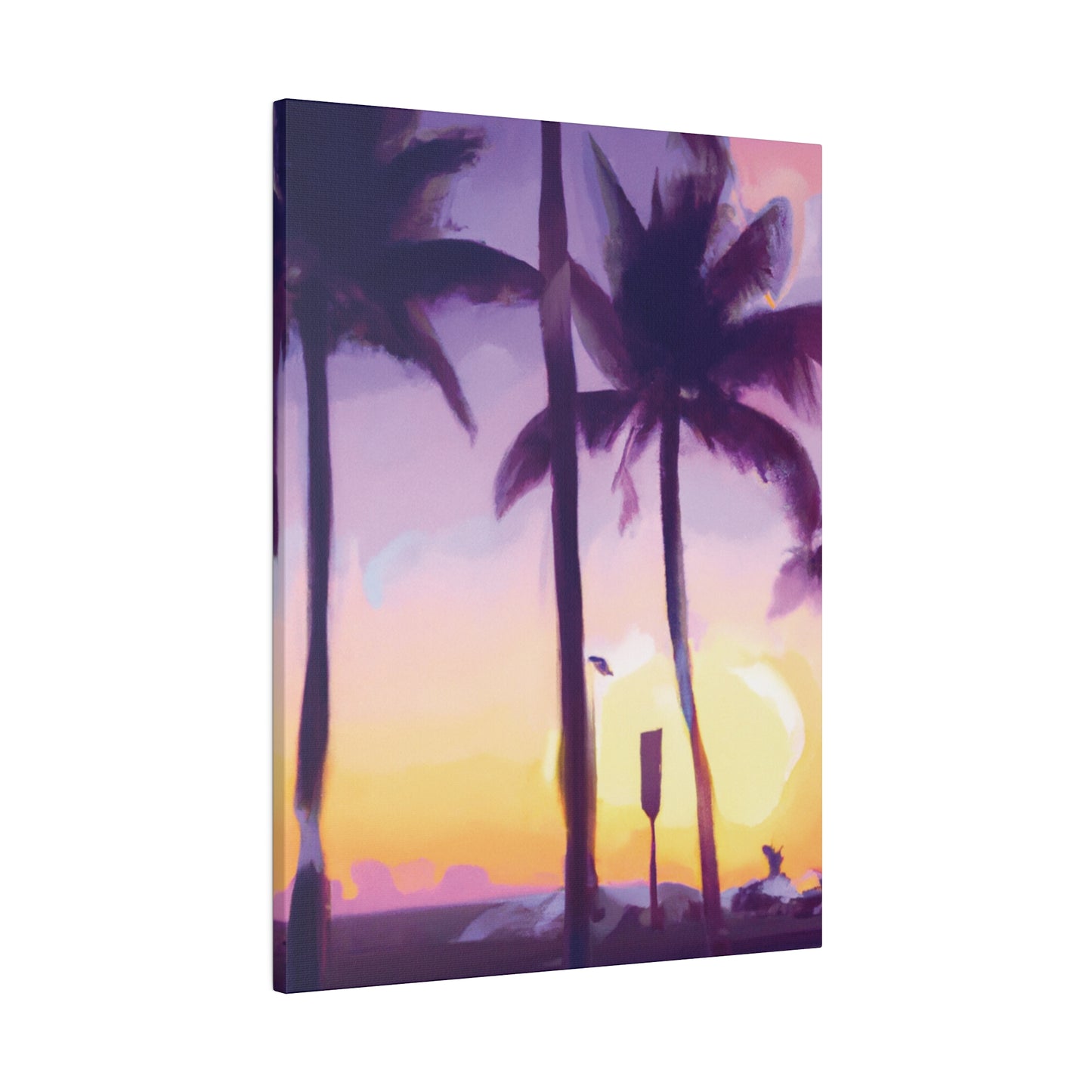 6137G - Miami Beach Sunset Painting Print | Miami | Beach | Sunset | Poster | Home Decor | Wall Art | Canvas