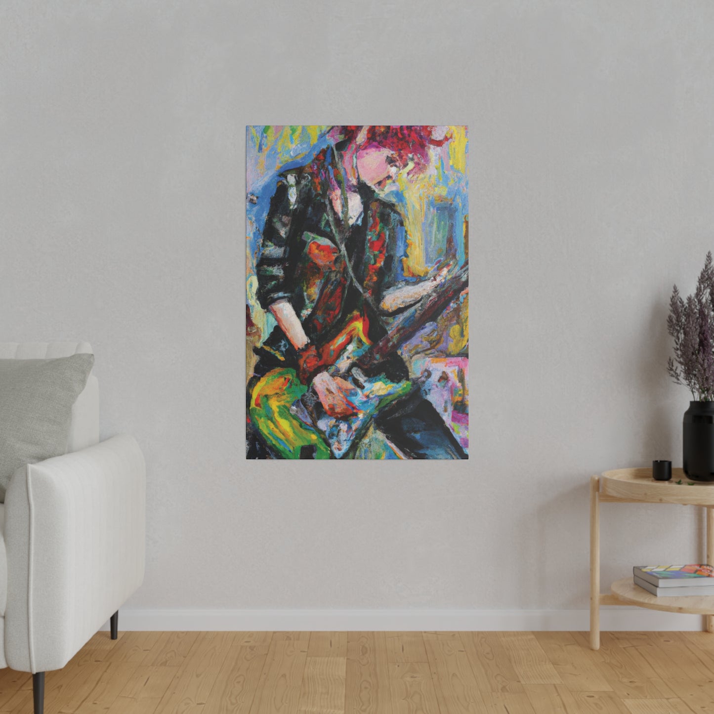 4658Z - Rockstar Oil Painting Style Print | Poster | Home Decor | Wall Art | Music Art | Canvas