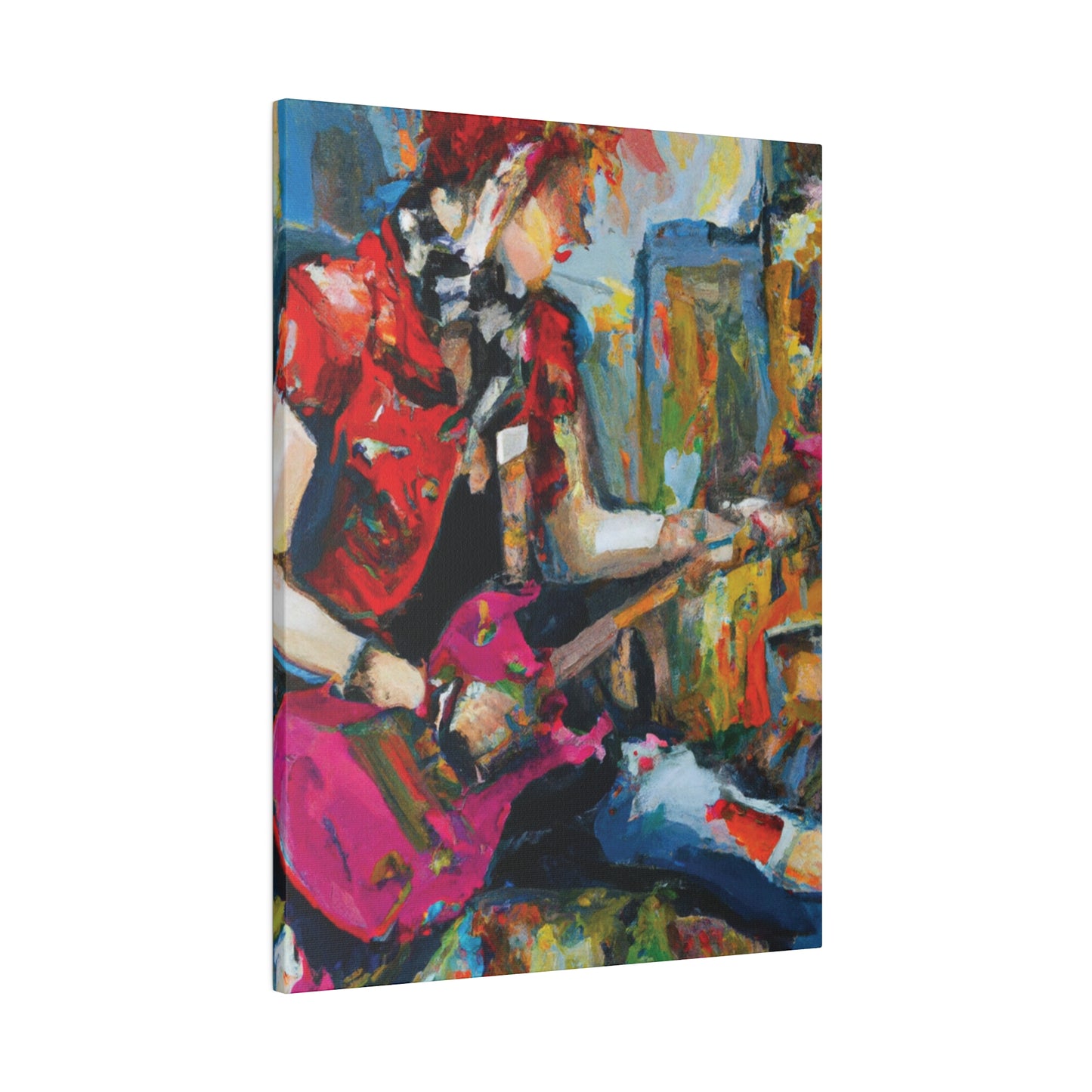 9666G - Rockstar Oil Painting Style Print | Poster | Home Decor | Wall Art | Music Art | Canvas