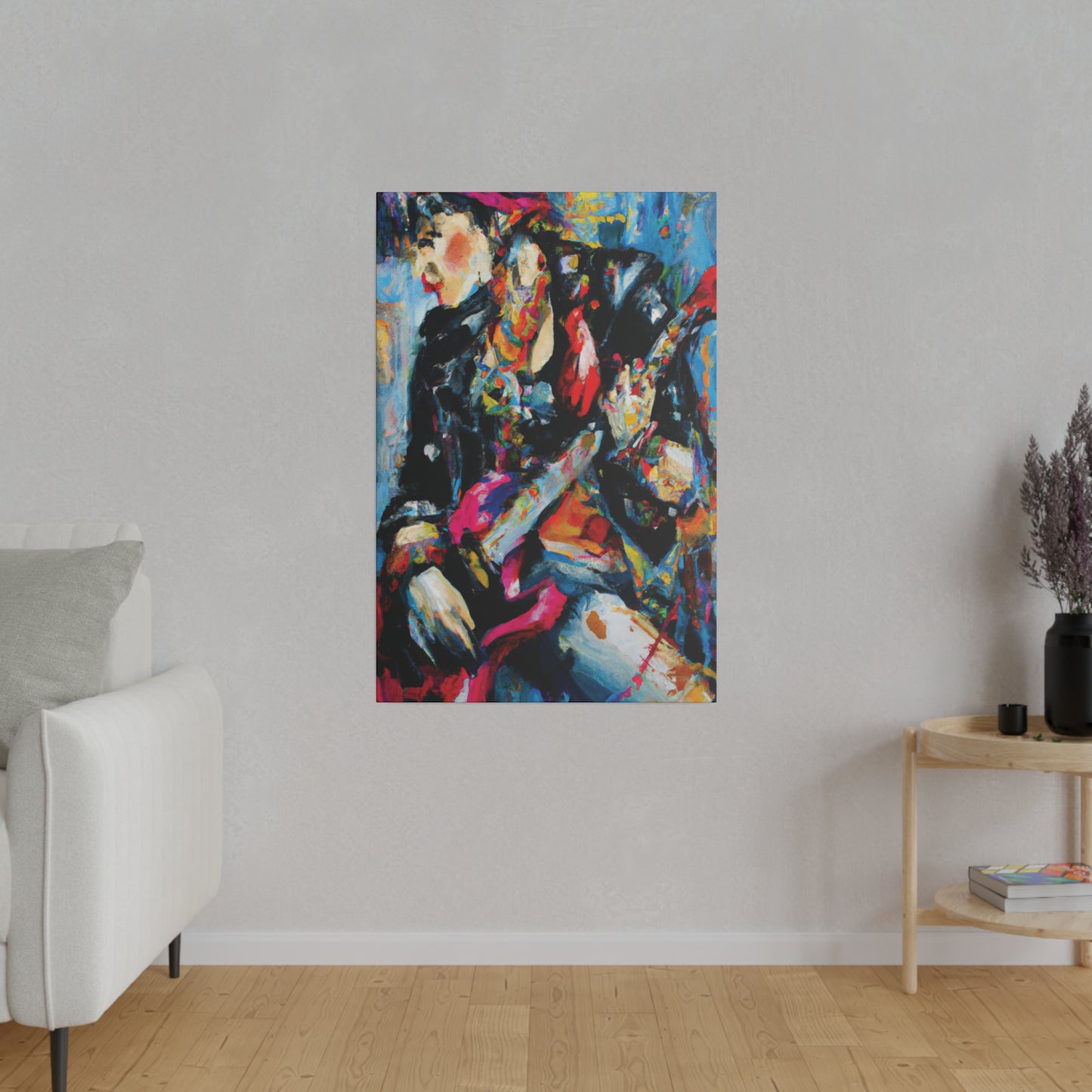 7248A - Rockstar Oil Painting Style Print | Poster | Home Decor | Wall Art | Music Art | Canvas