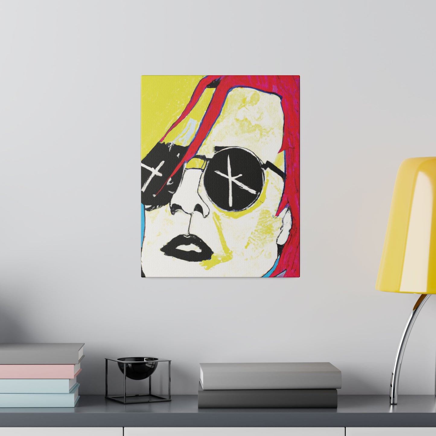 4152P - Rockstar Painting Print | Face | Abstract | Poster | Home Decor | Wall Art | Music Art | Canvas