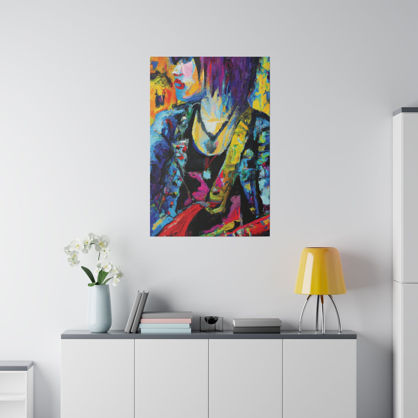 9756Z - Rockstar Oil Painting Style Print | Poster | Home Decor | Wall Art | Music Art | Canvas