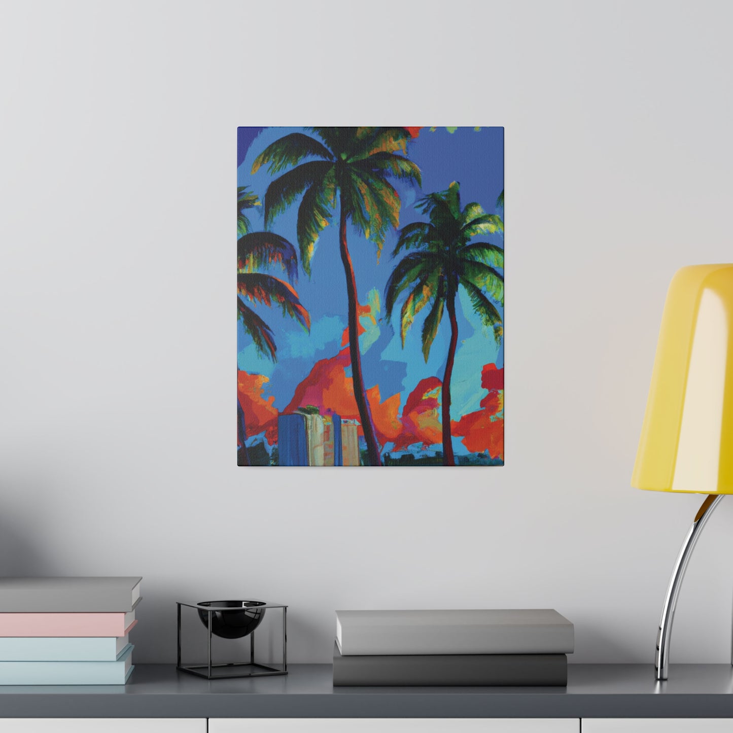 7382G - Miami Beach Sunset Painting Print | Miami | Beach | Sunset | Poster | Home Decor | Wall Art | Canvas