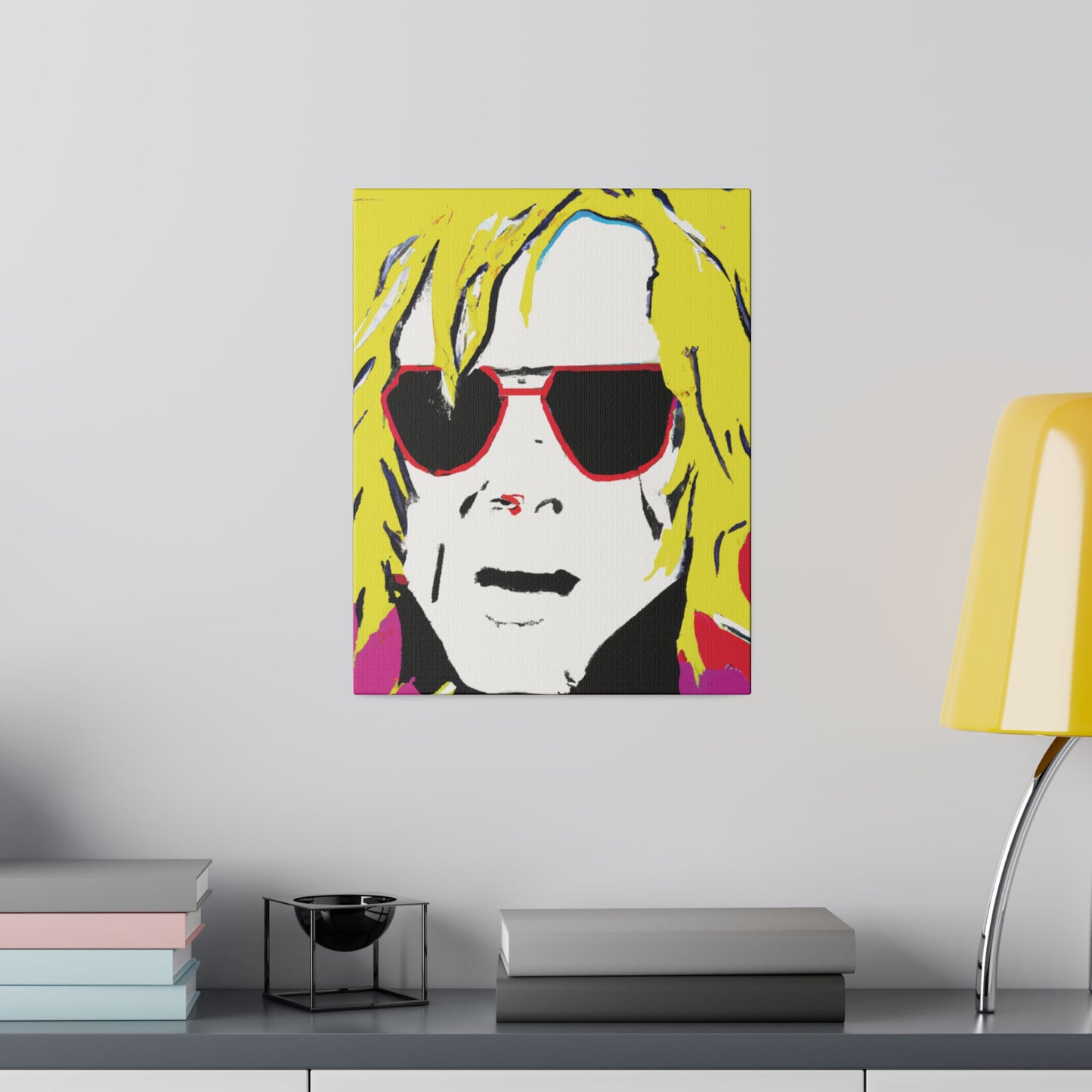 8476J - Rockstar Painting Print | Face | Abstract | Poster | Home Decor | Wall Art | Music Art | Canvas