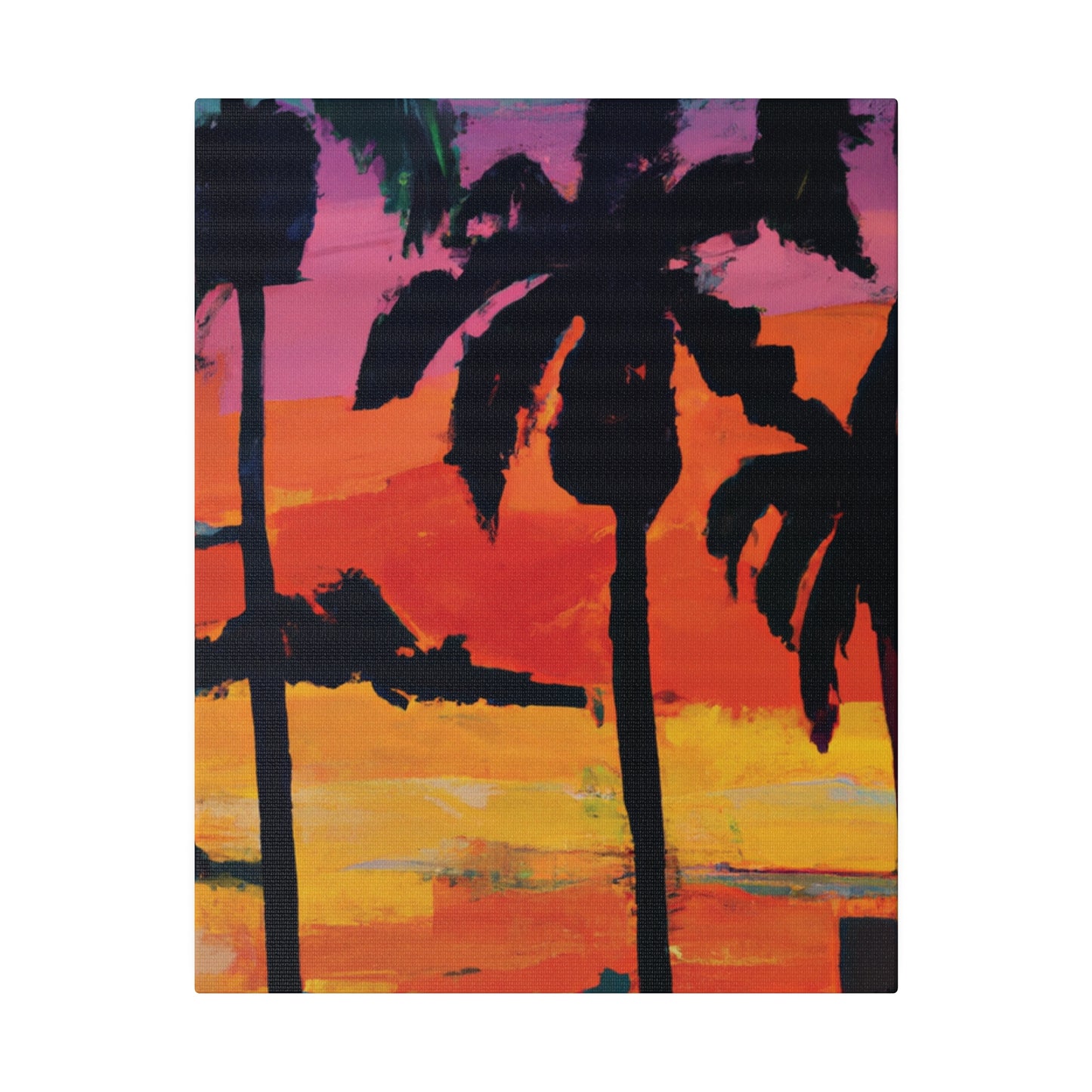 7389S - Miami Beach Sunset Painting Print | Miami | Beach | Sunset | Poster | Home Decor | Wall Art | Canvas