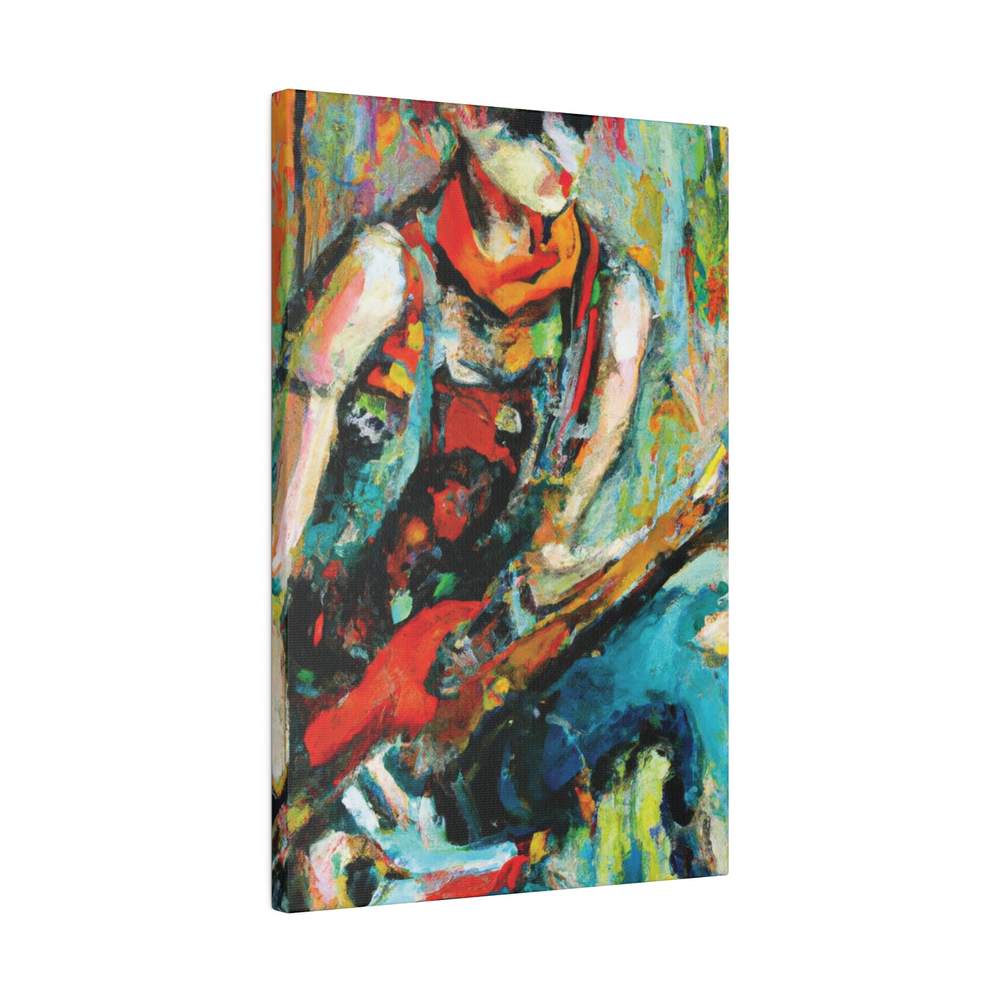 7494M - Rockstar Oil Painting Style Print | Poster | Home Decor | Wall Art | Music Art | Canvas