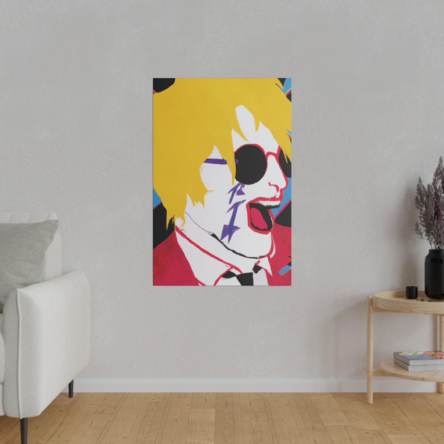 8088Y - Rockstar Painting Print | Face | Abstract | Poster | Home Decor | Wall Art | Music Art | Canvas